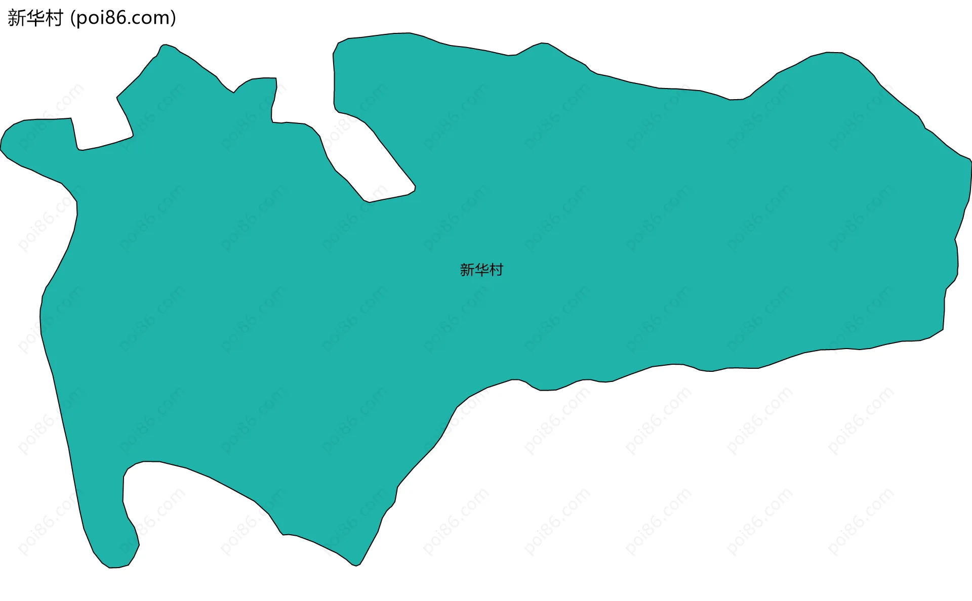 新华村边界地图