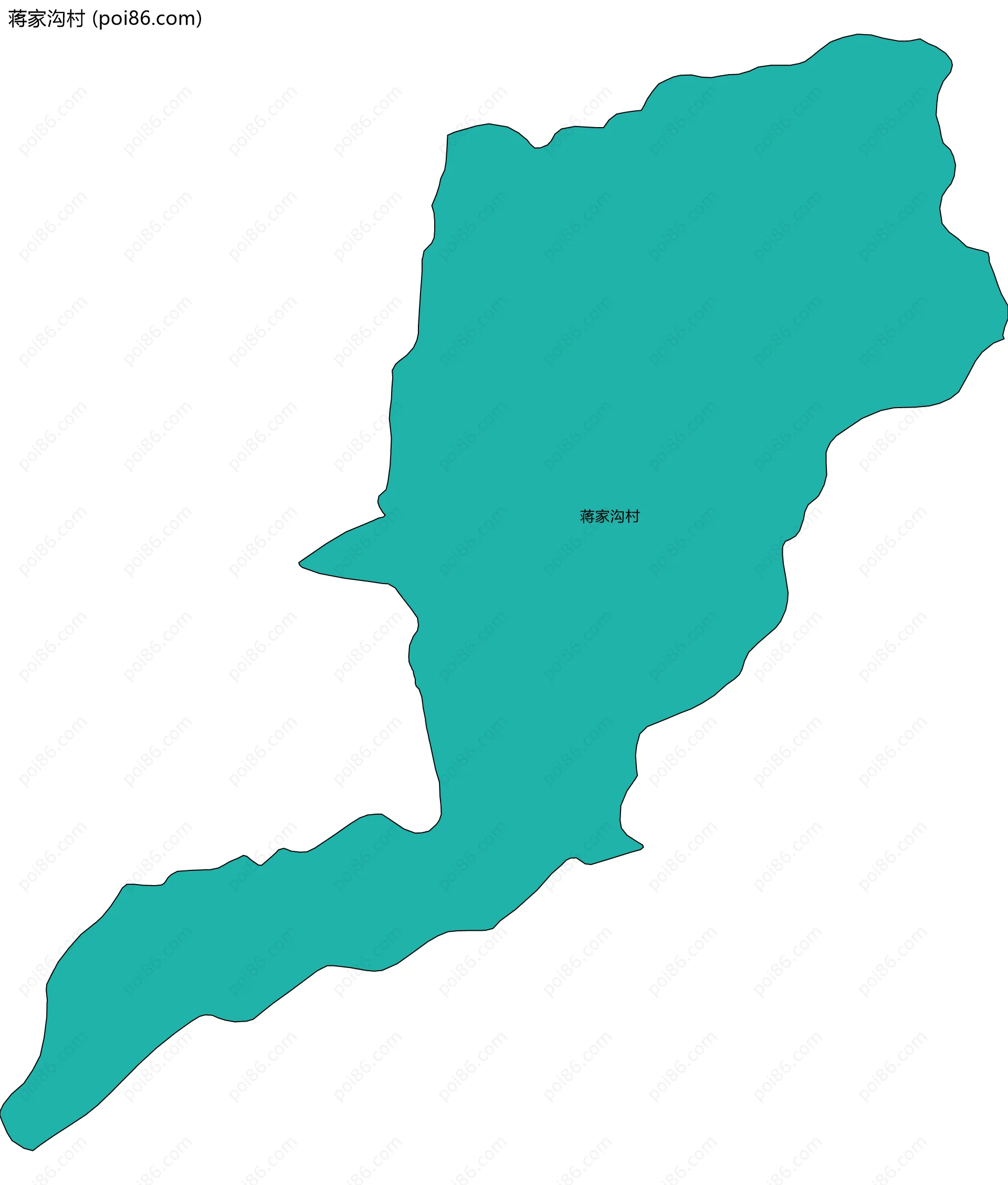 蒋家沟村边界地图