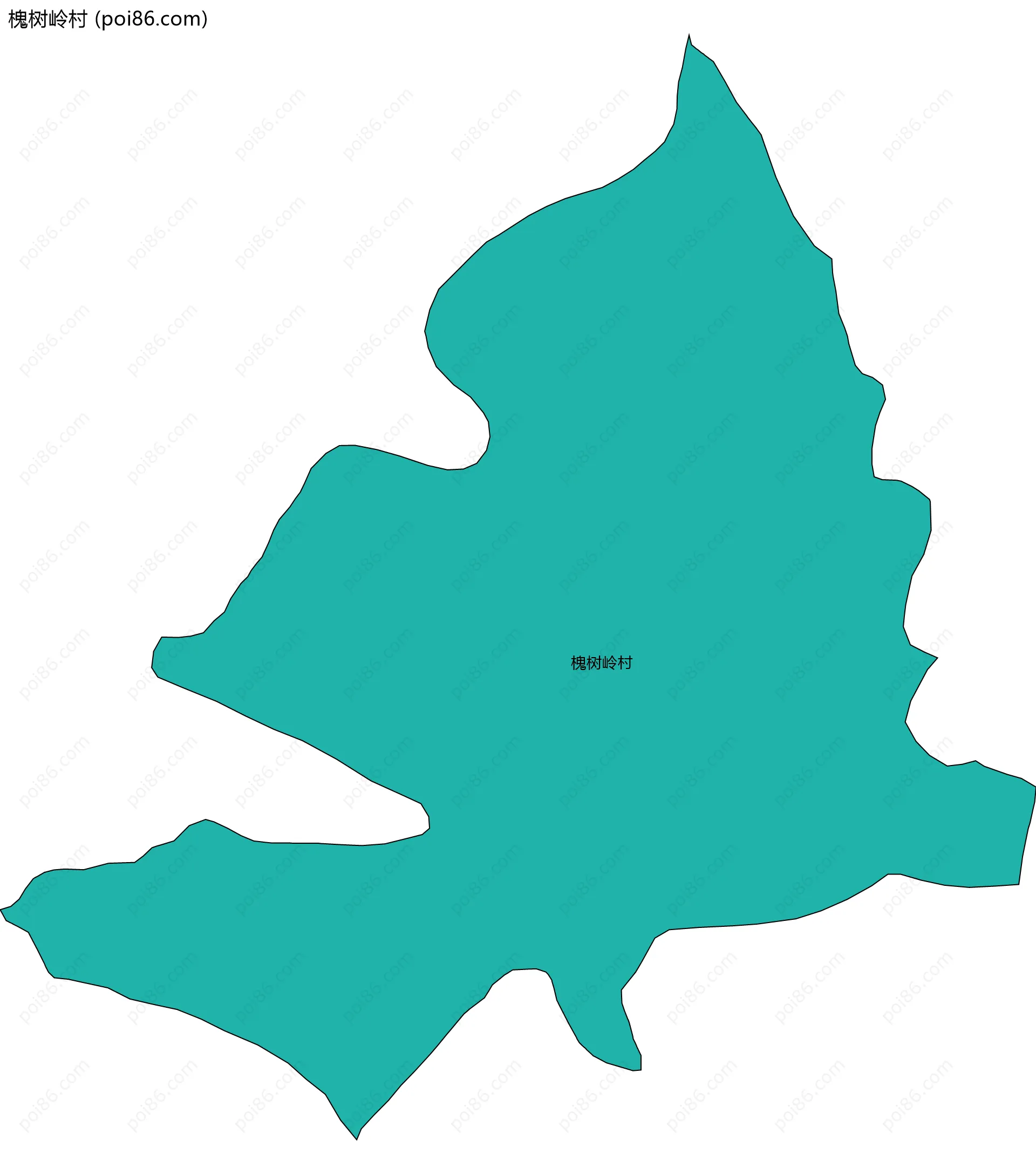 槐树岭村边界地图