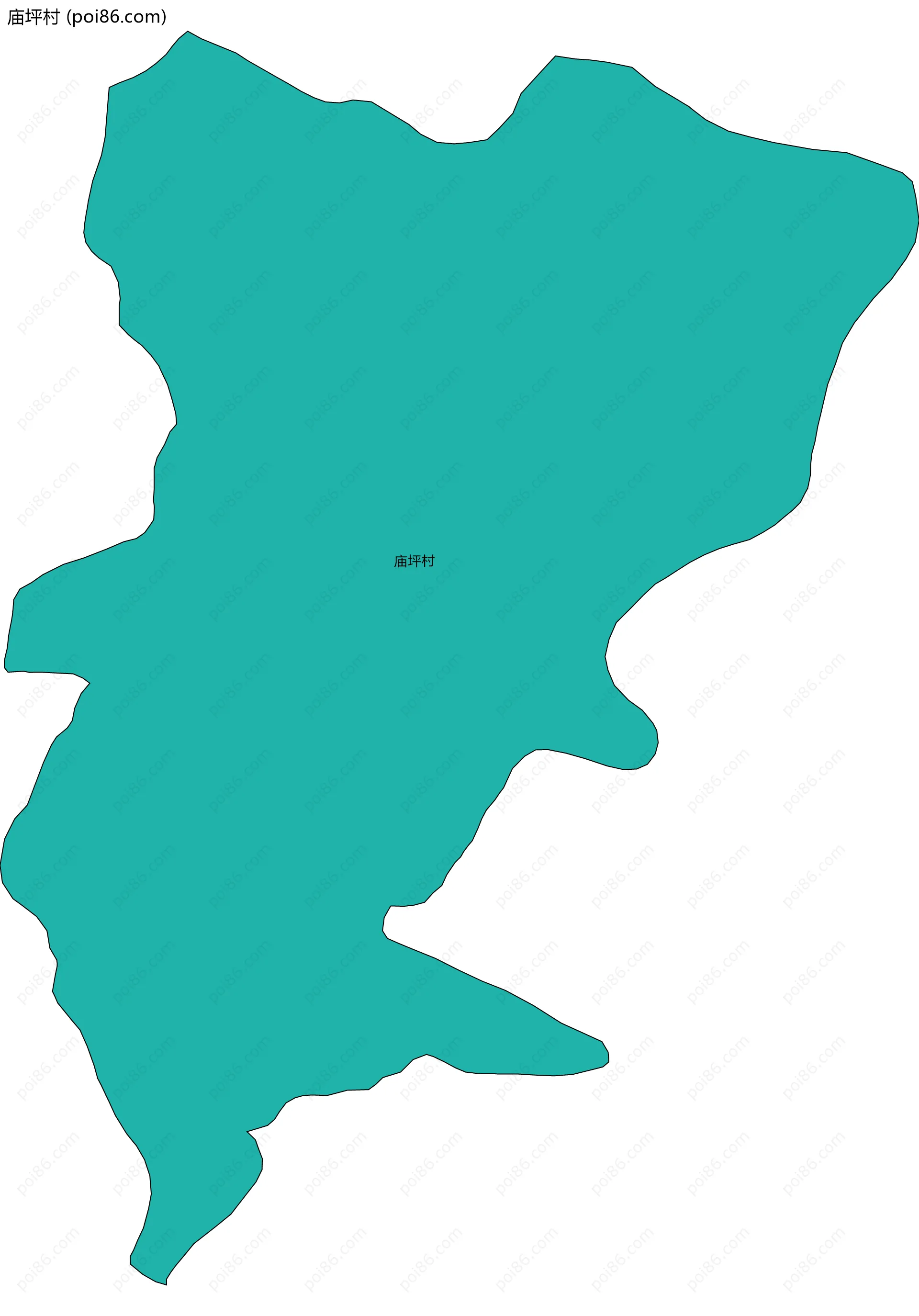 庙坪村边界地图