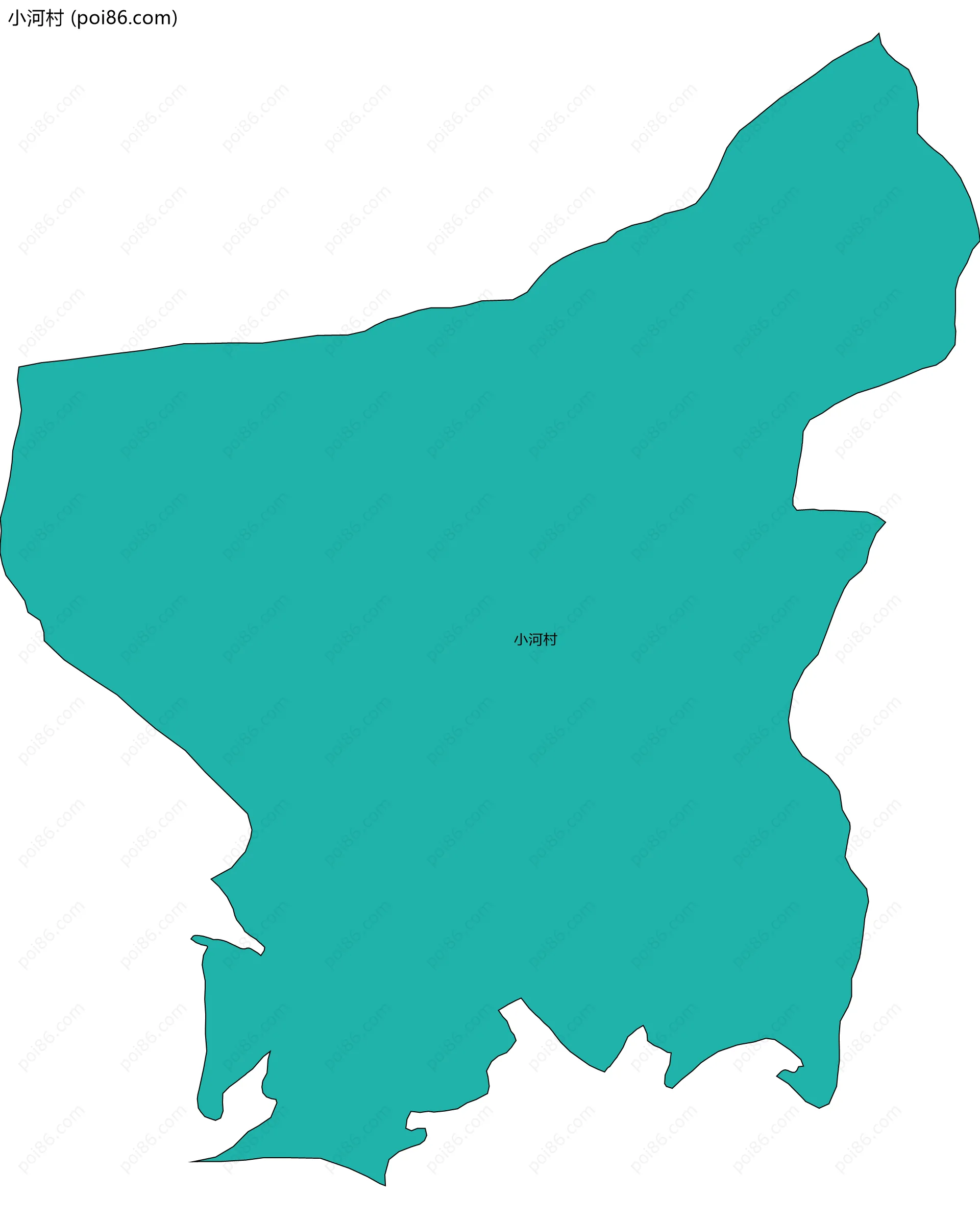 小河村边界地图