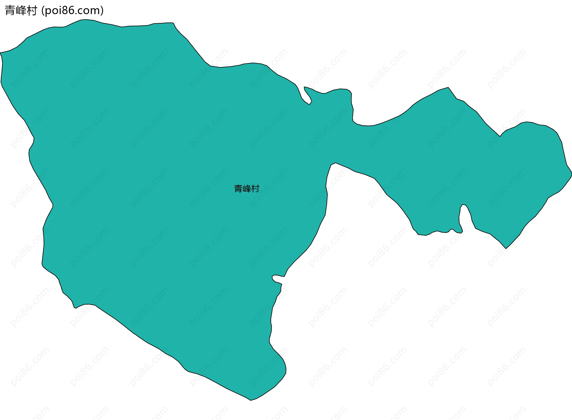 青峰村边界地图