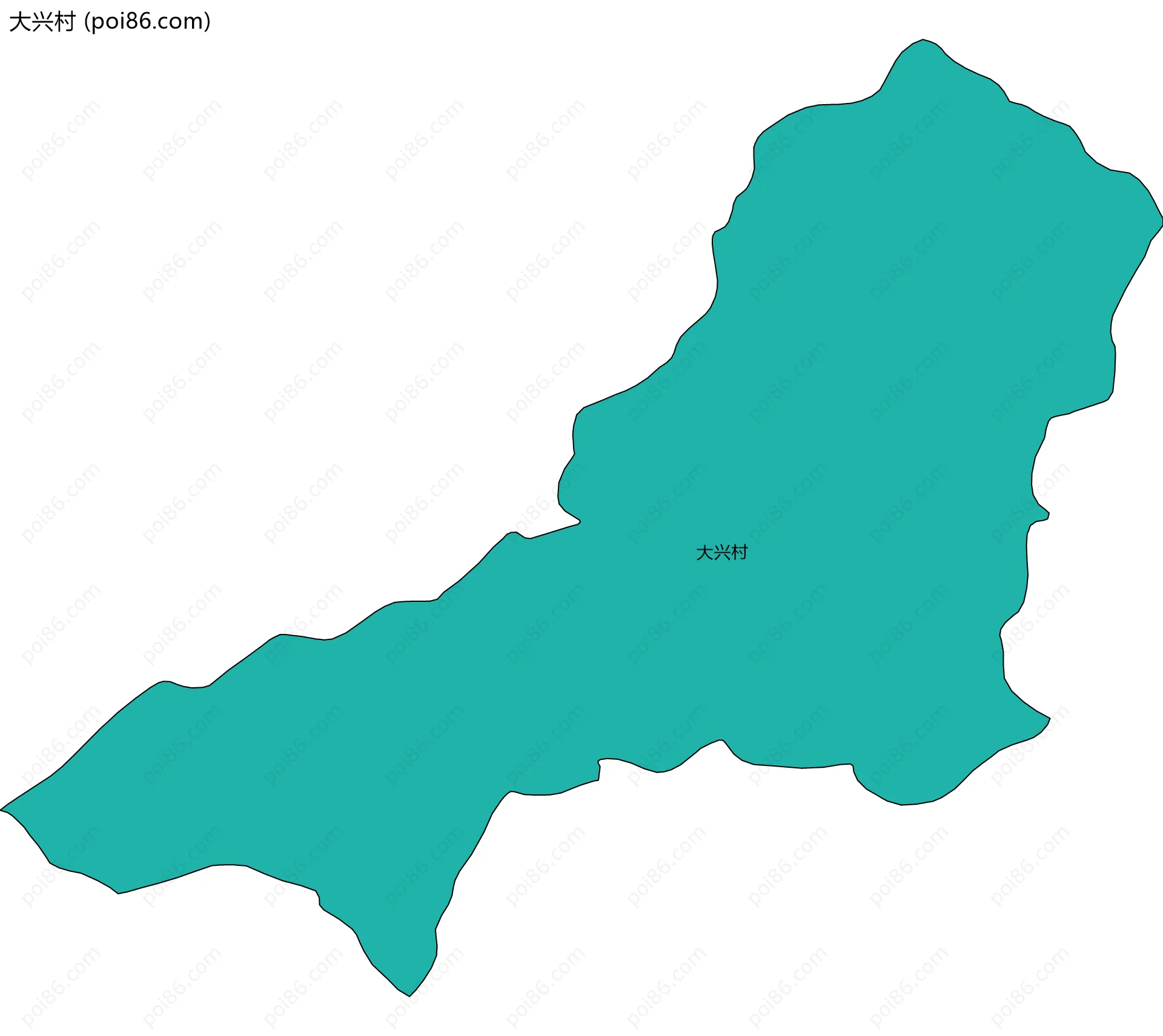 大兴村边界地图