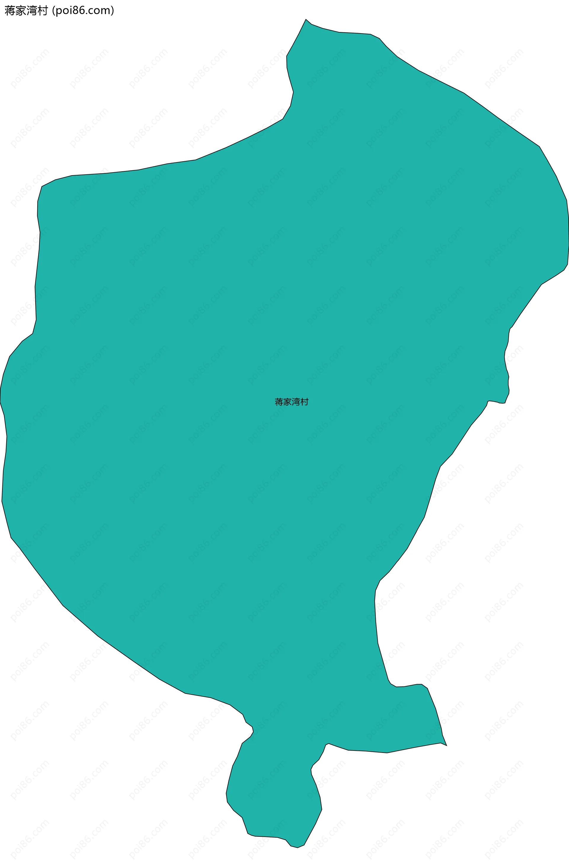 蒋家湾村边界地图