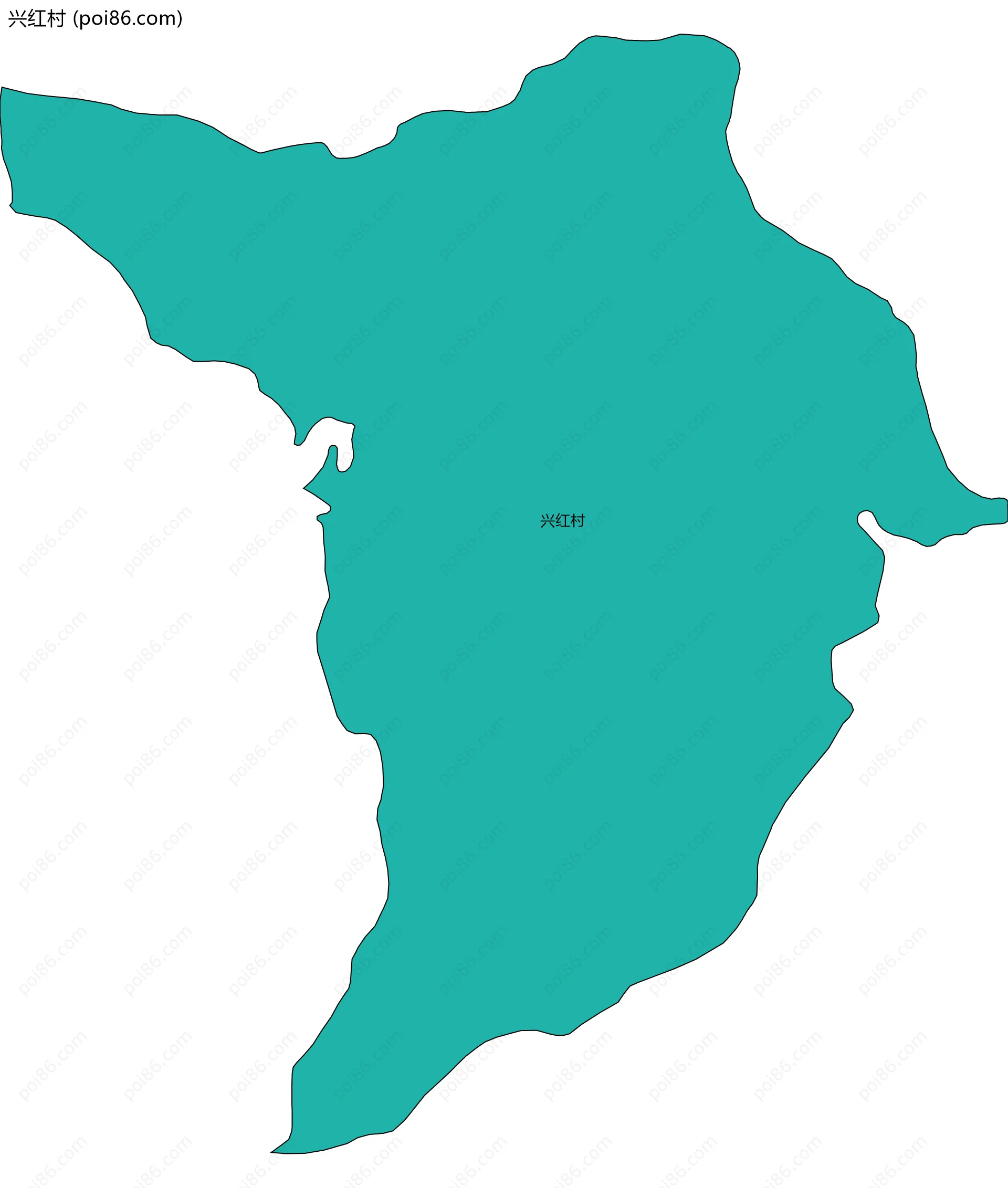 兴红村边界地图