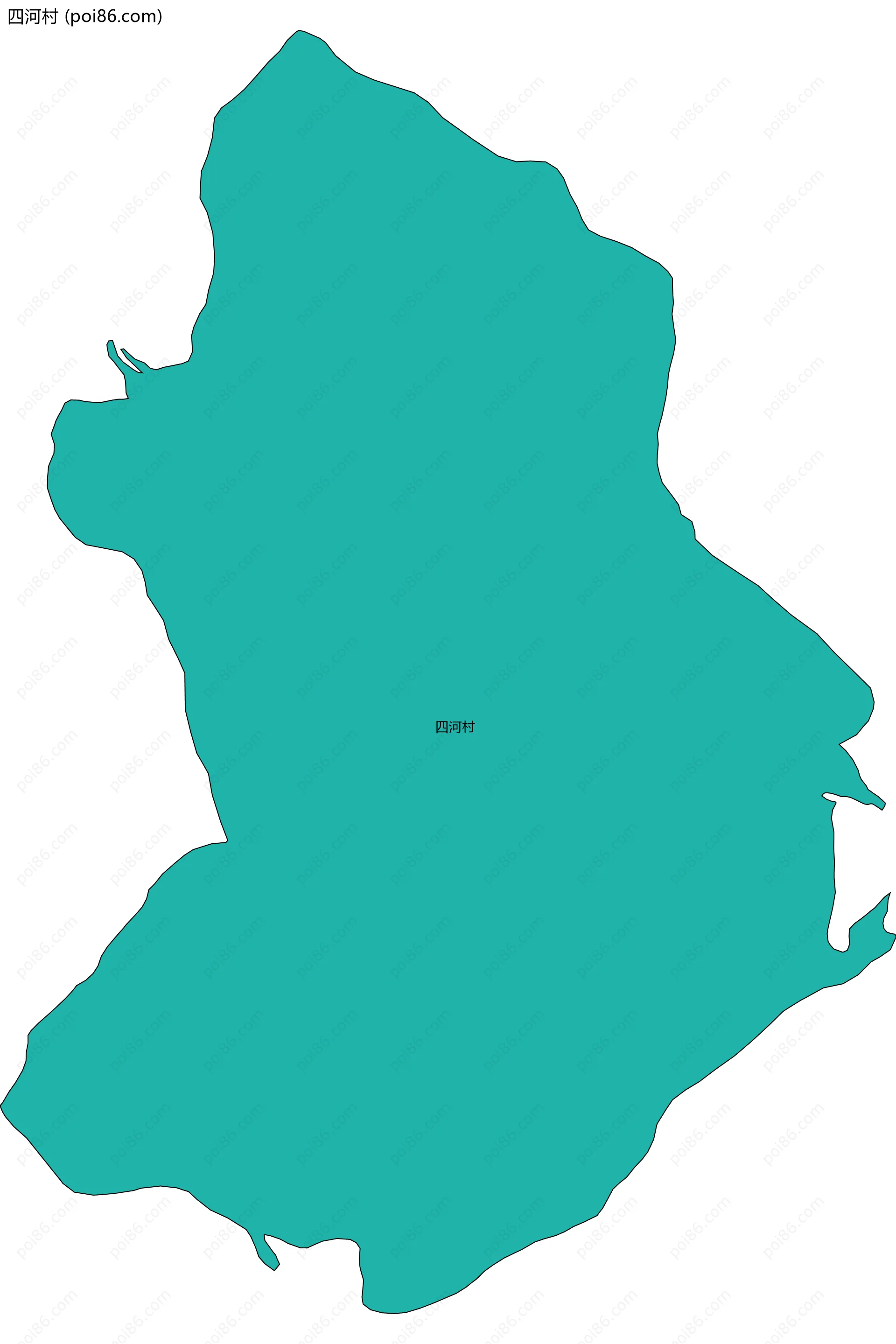 四河村边界地图