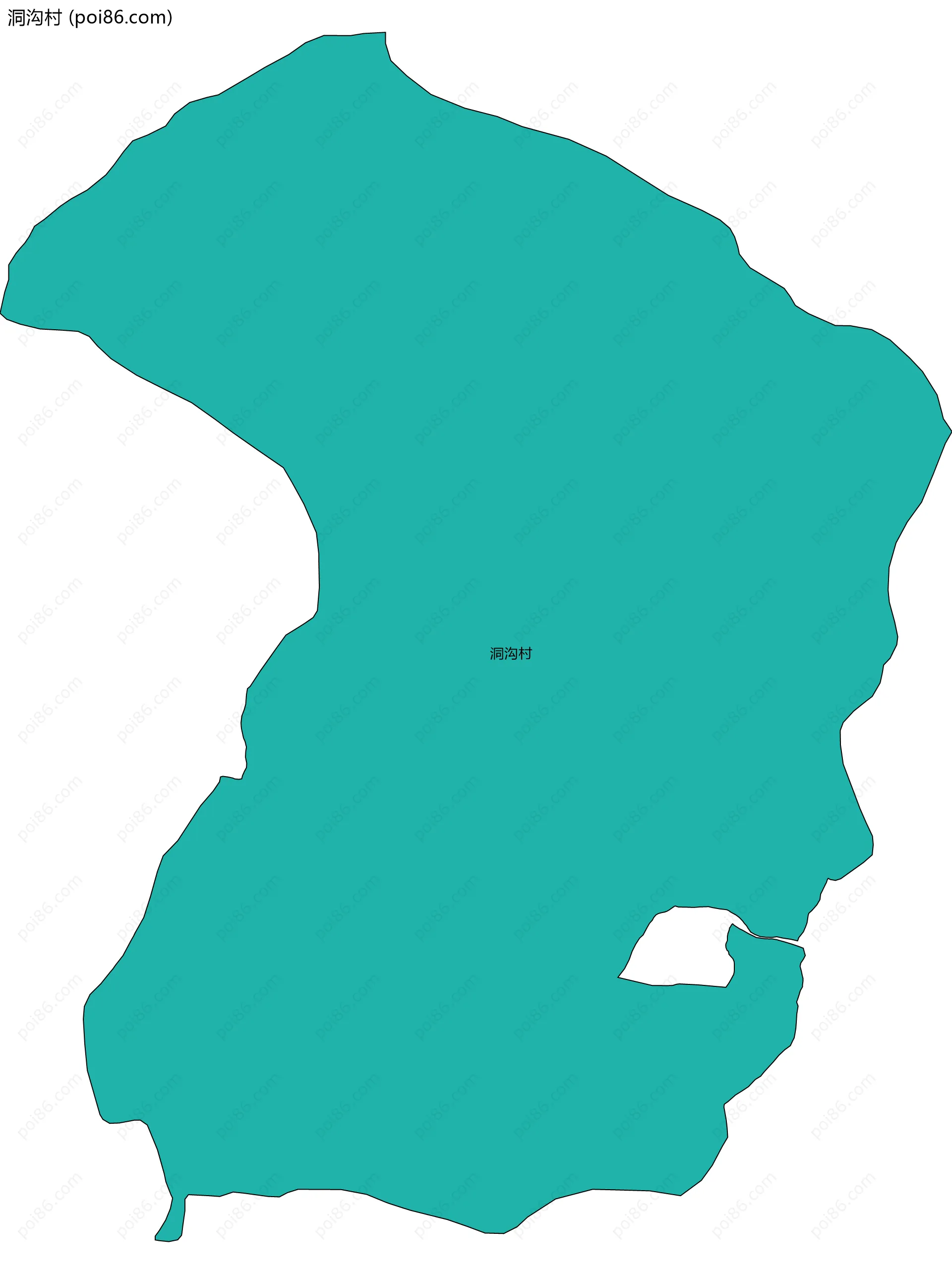 洞沟村边界地图