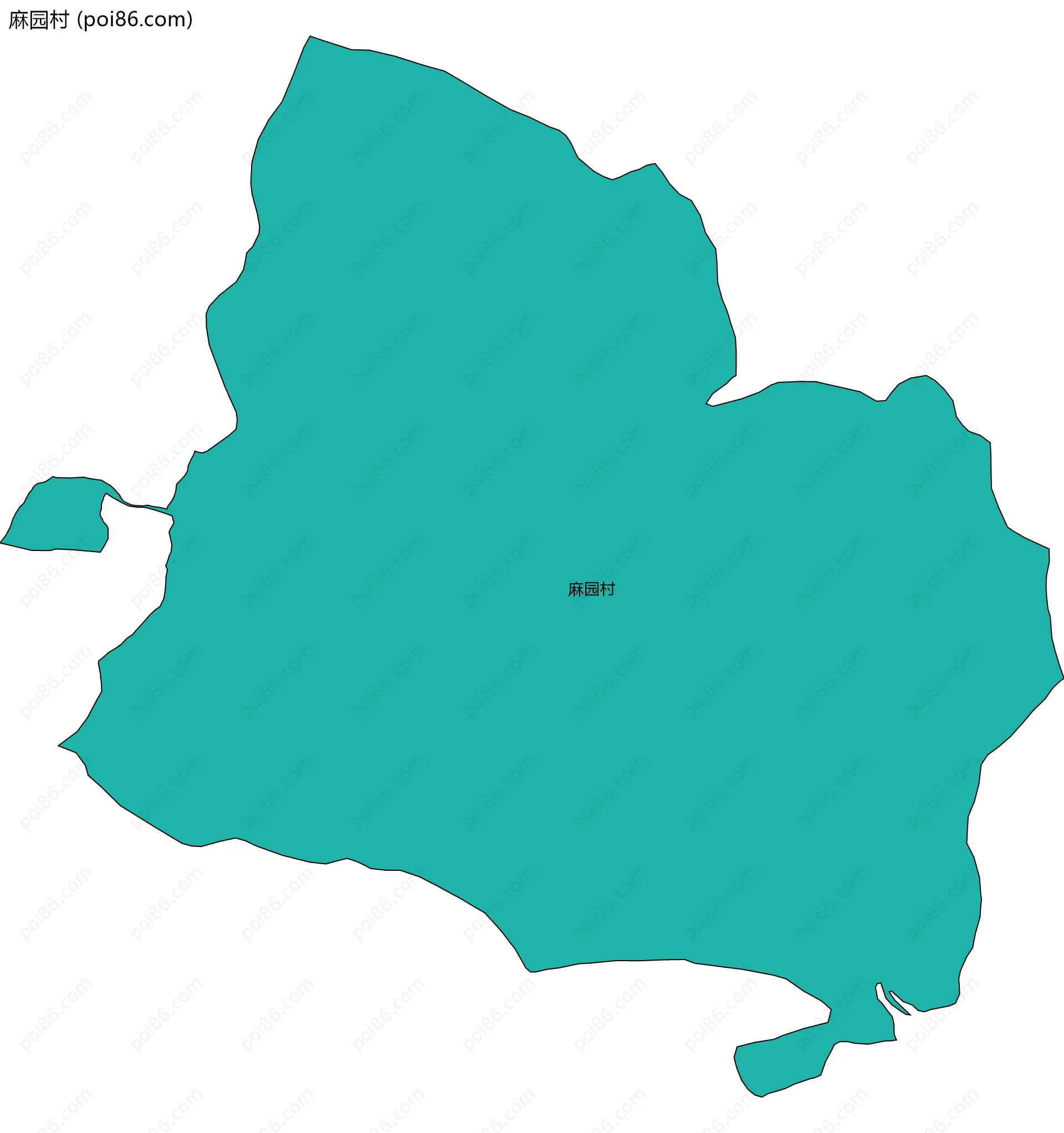 麻园村边界地图