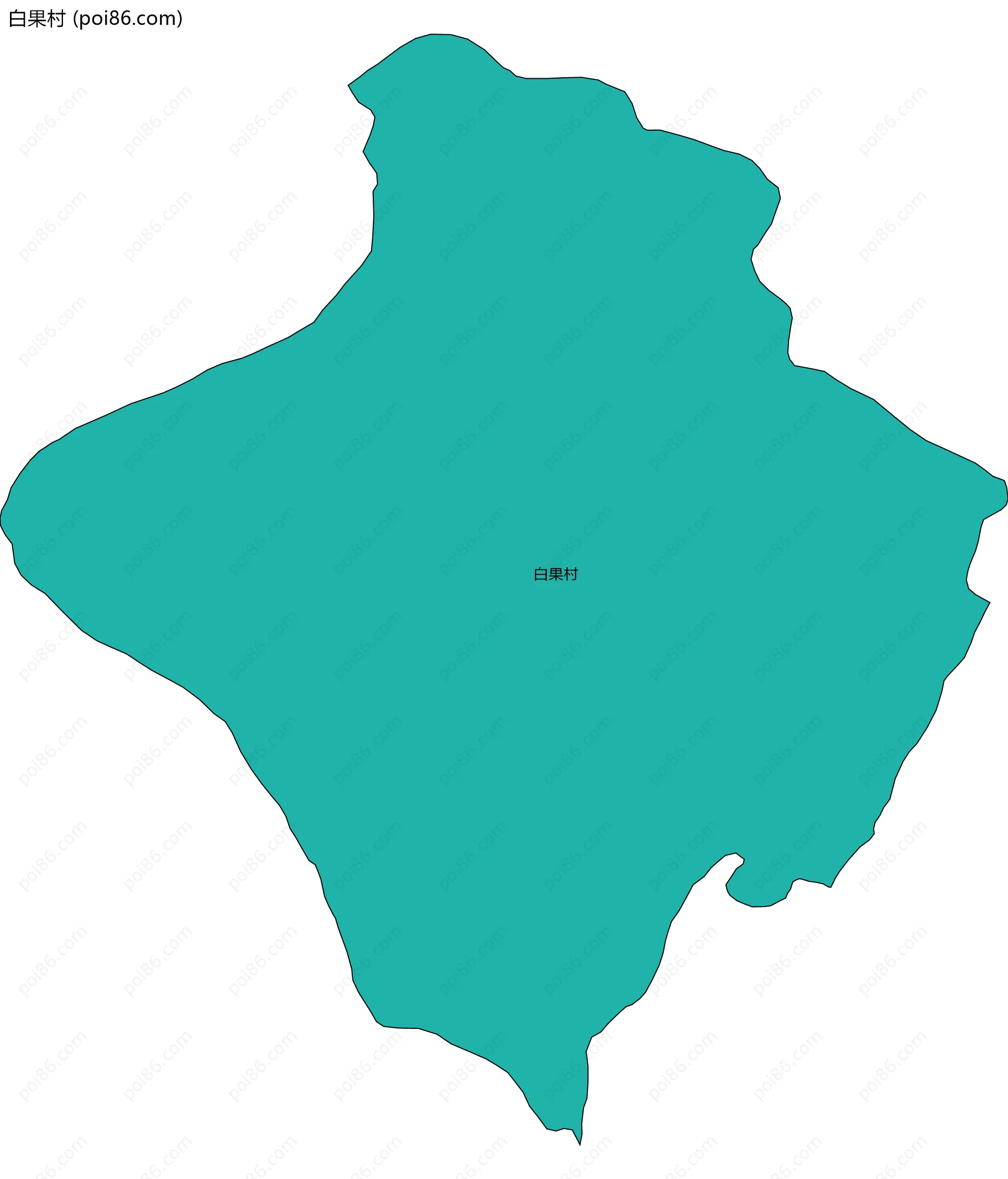 白果村边界地图