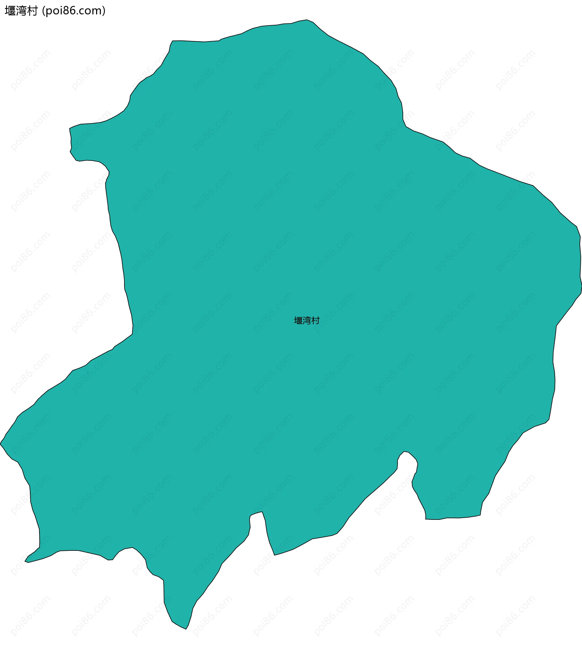 堰湾村边界地图