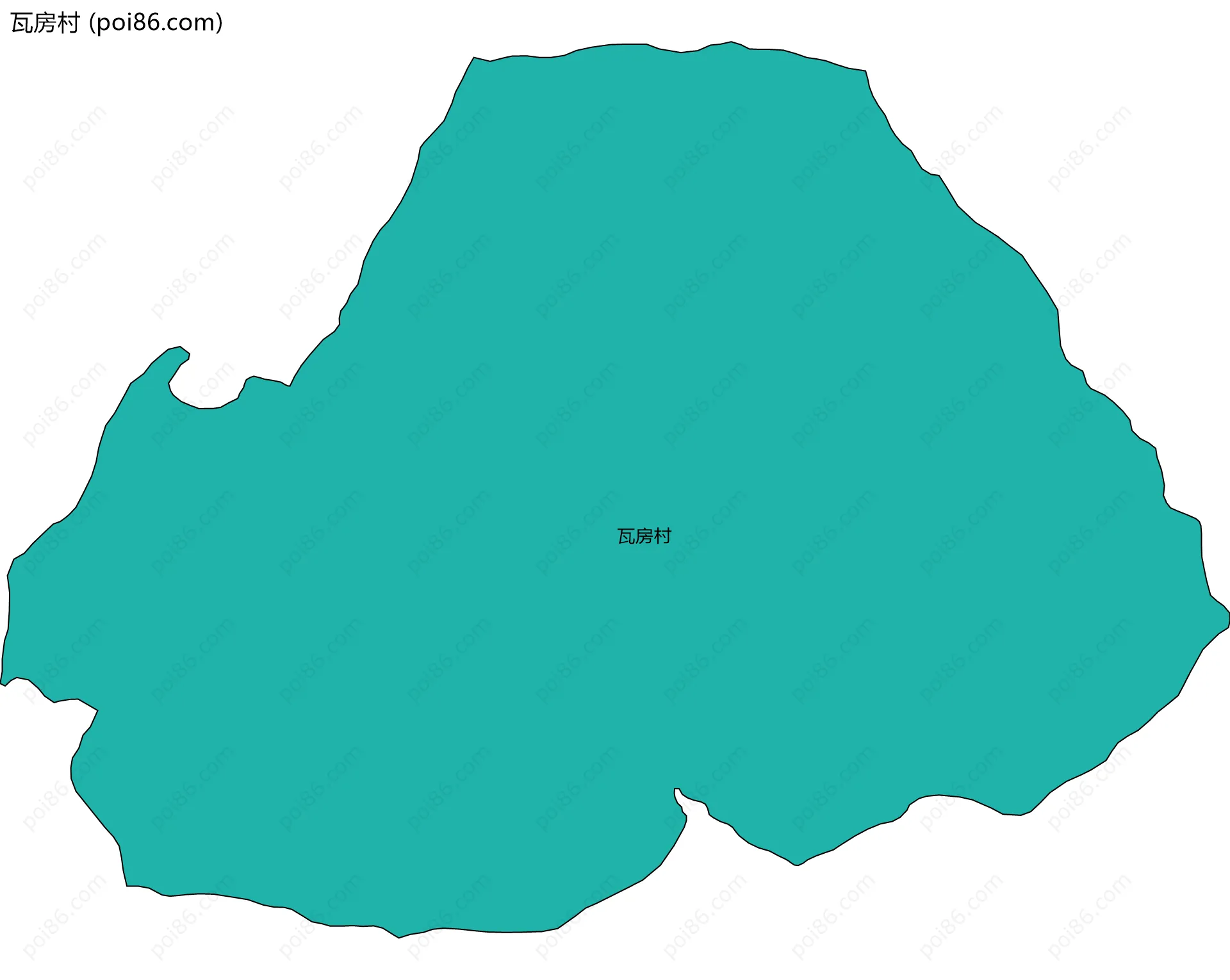 瓦房村边界地图