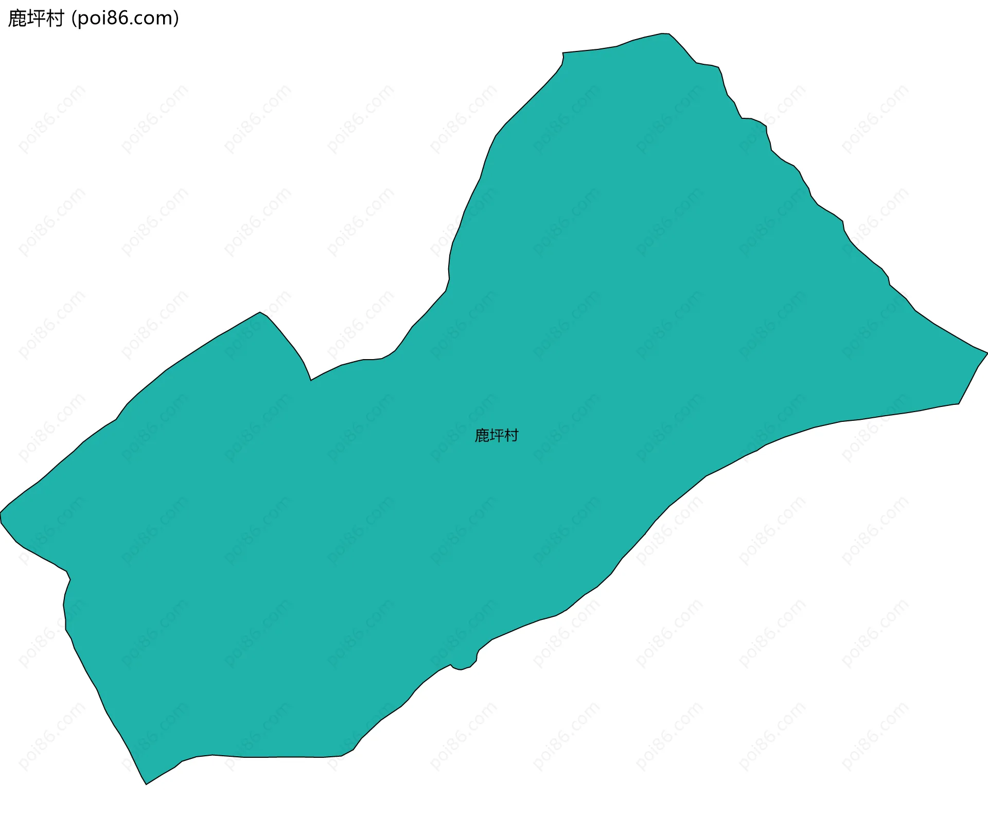 鹿坪村边界地图