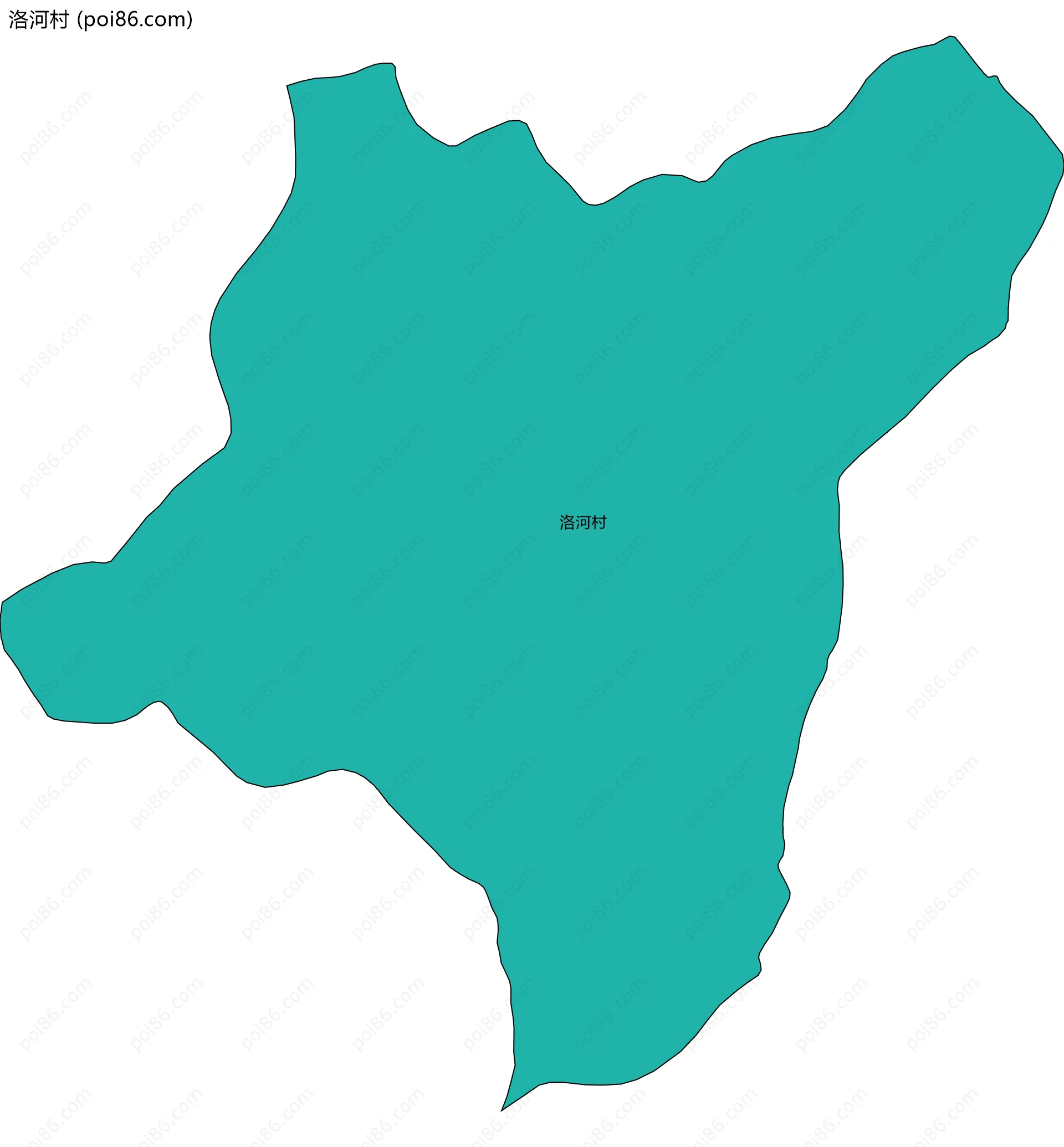 洛河村边界地图
