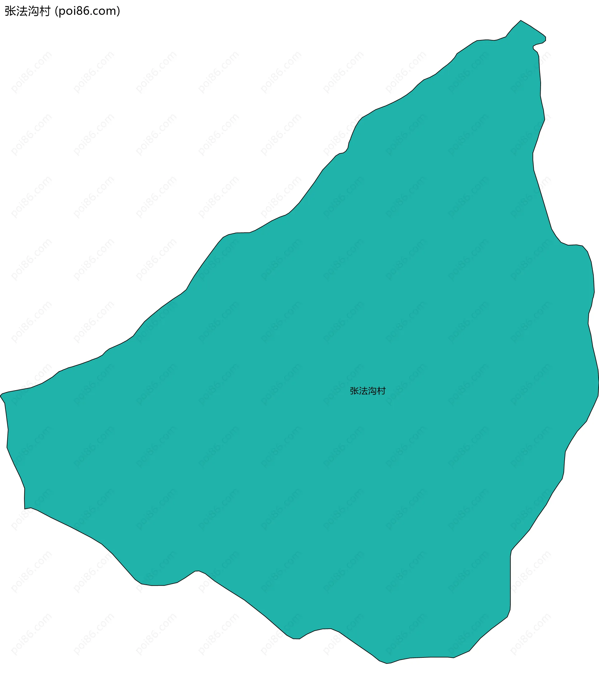 张法沟村边界地图