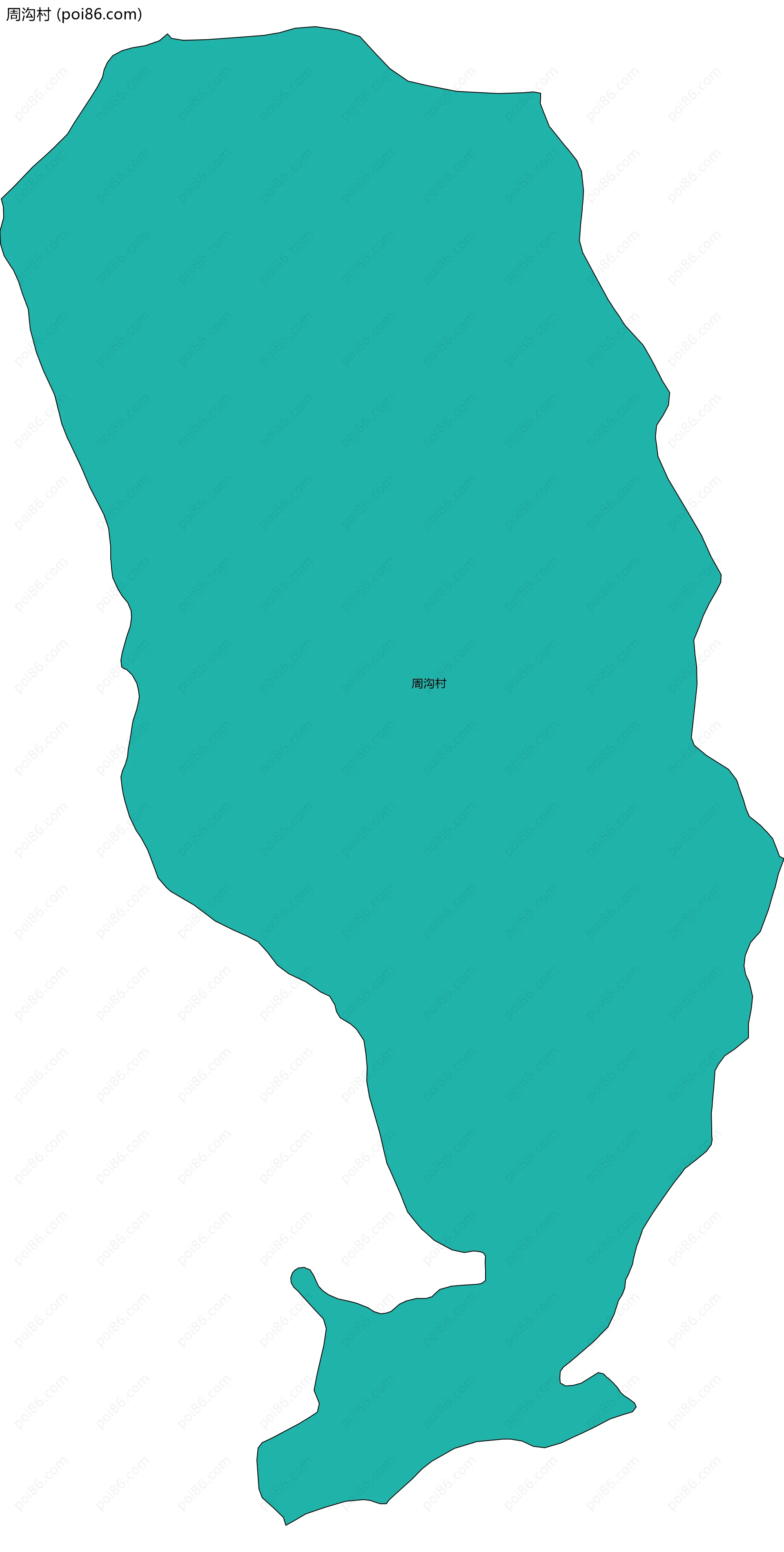 周沟村边界地图