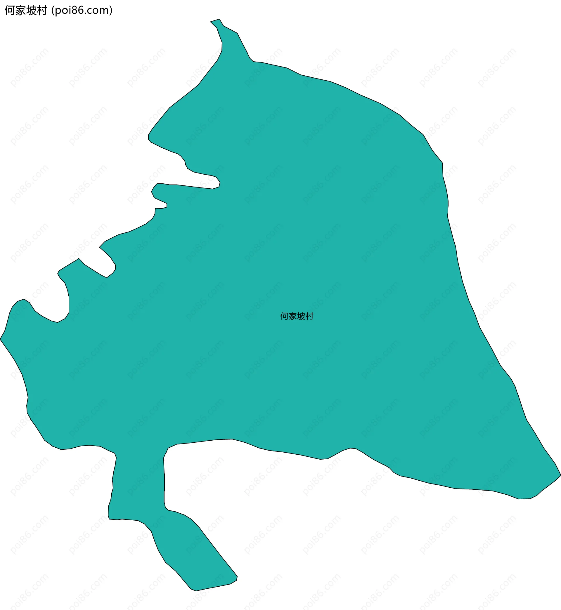 何家坡村边界地图