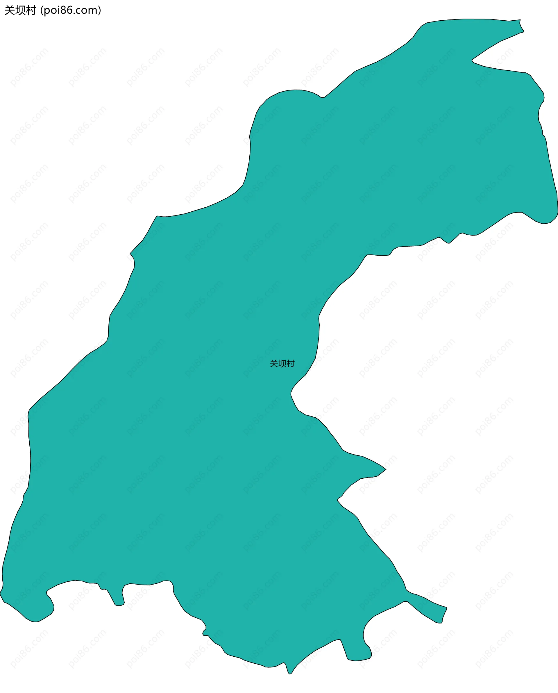 关坝村边界地图