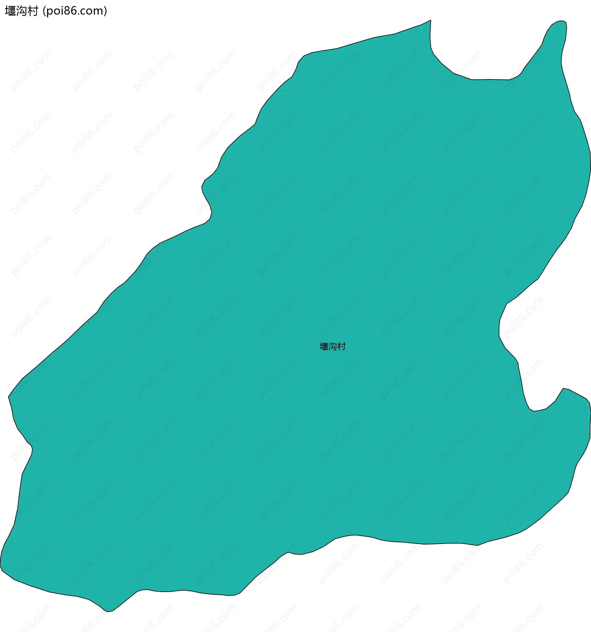 堰沟村边界地图