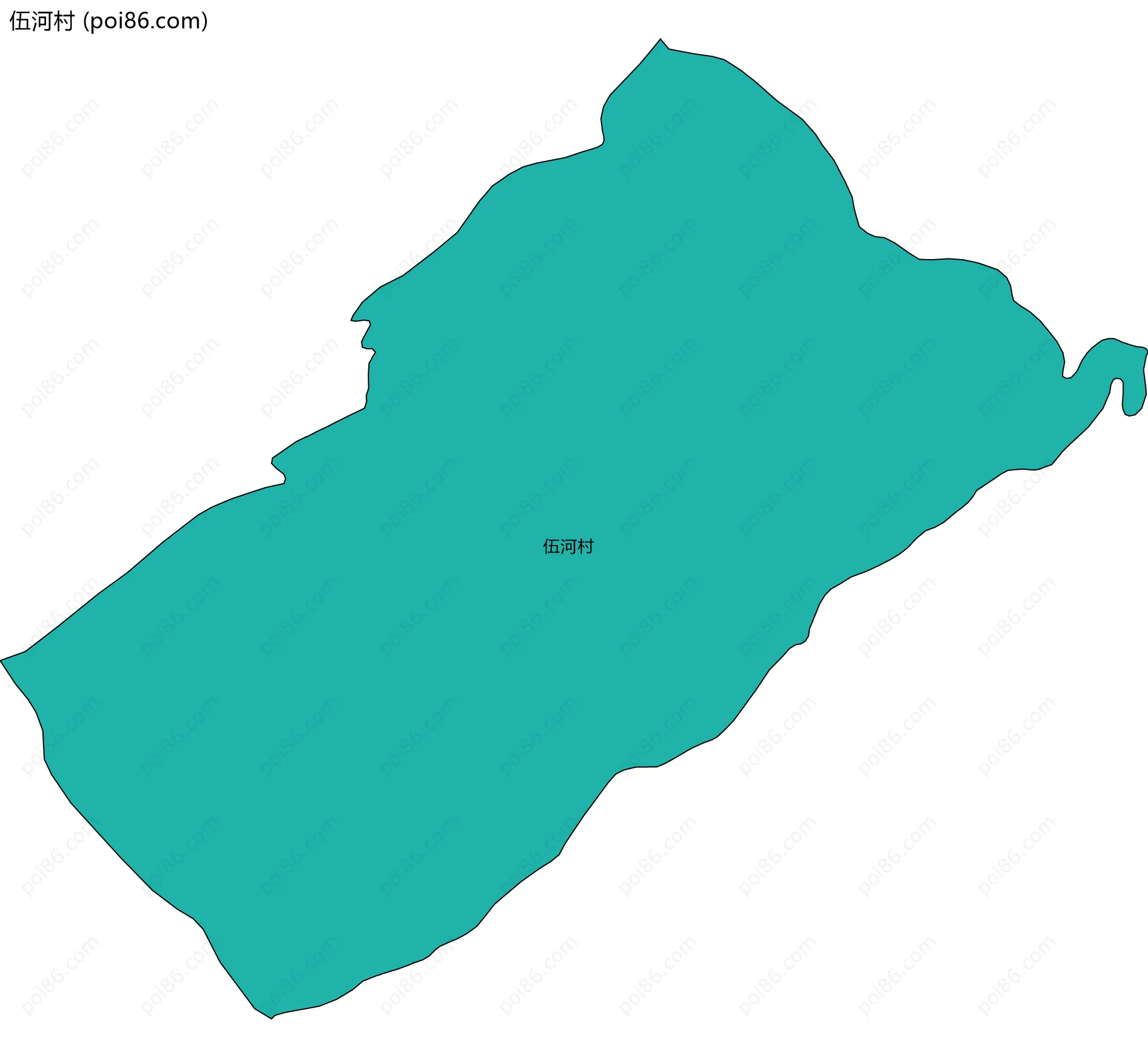 伍河村边界地图