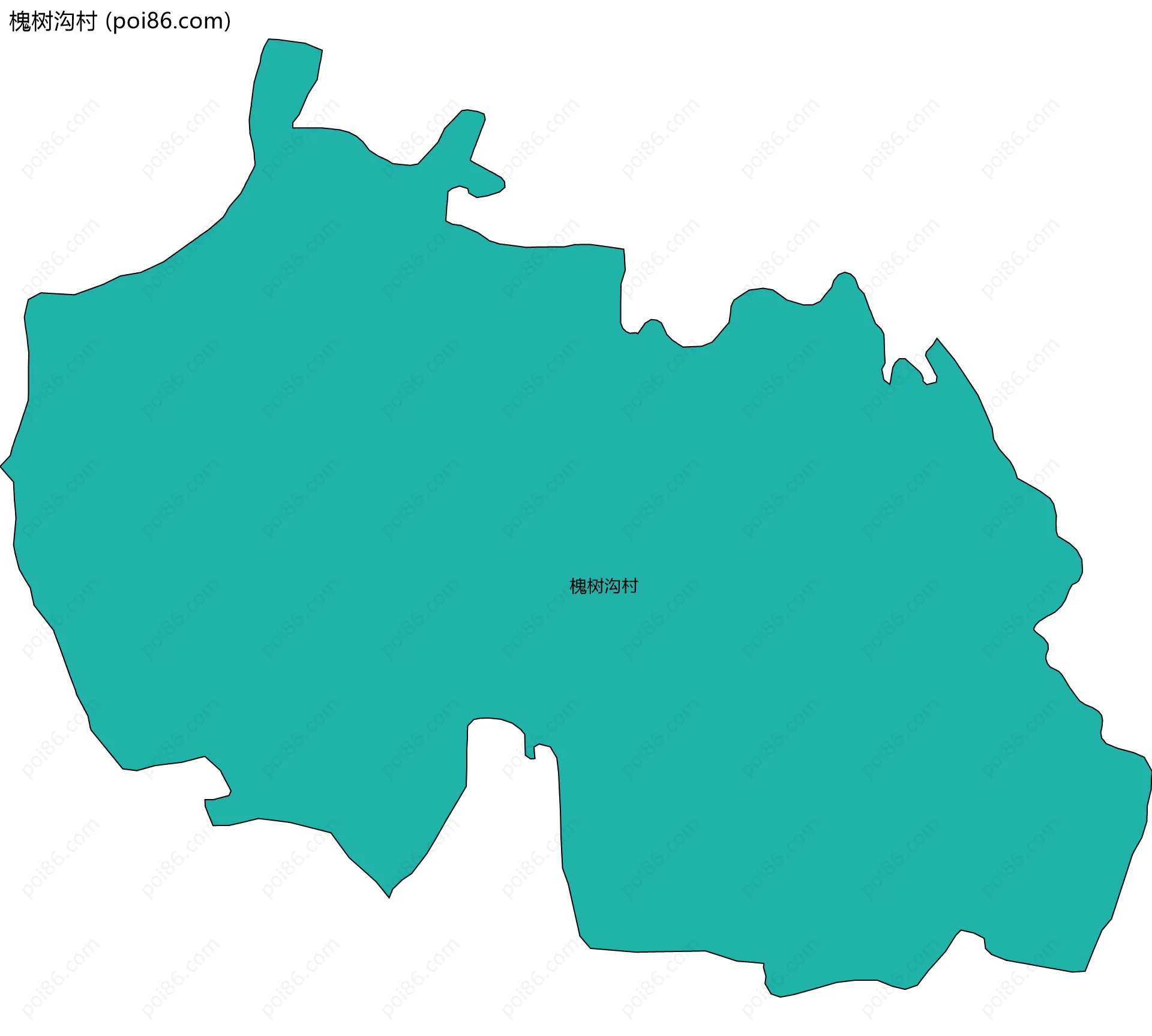 槐树沟村边界地图