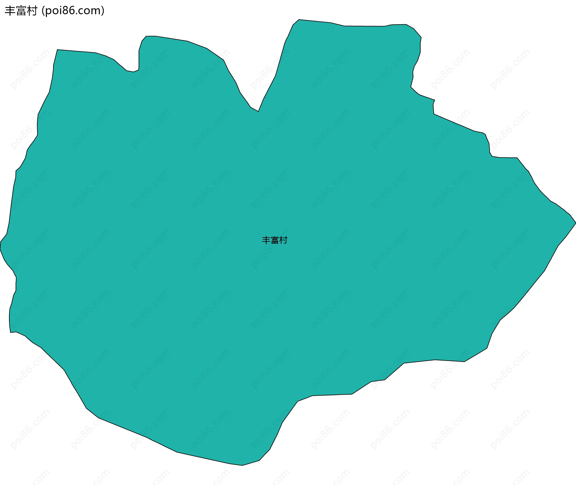 丰富村边界地图
