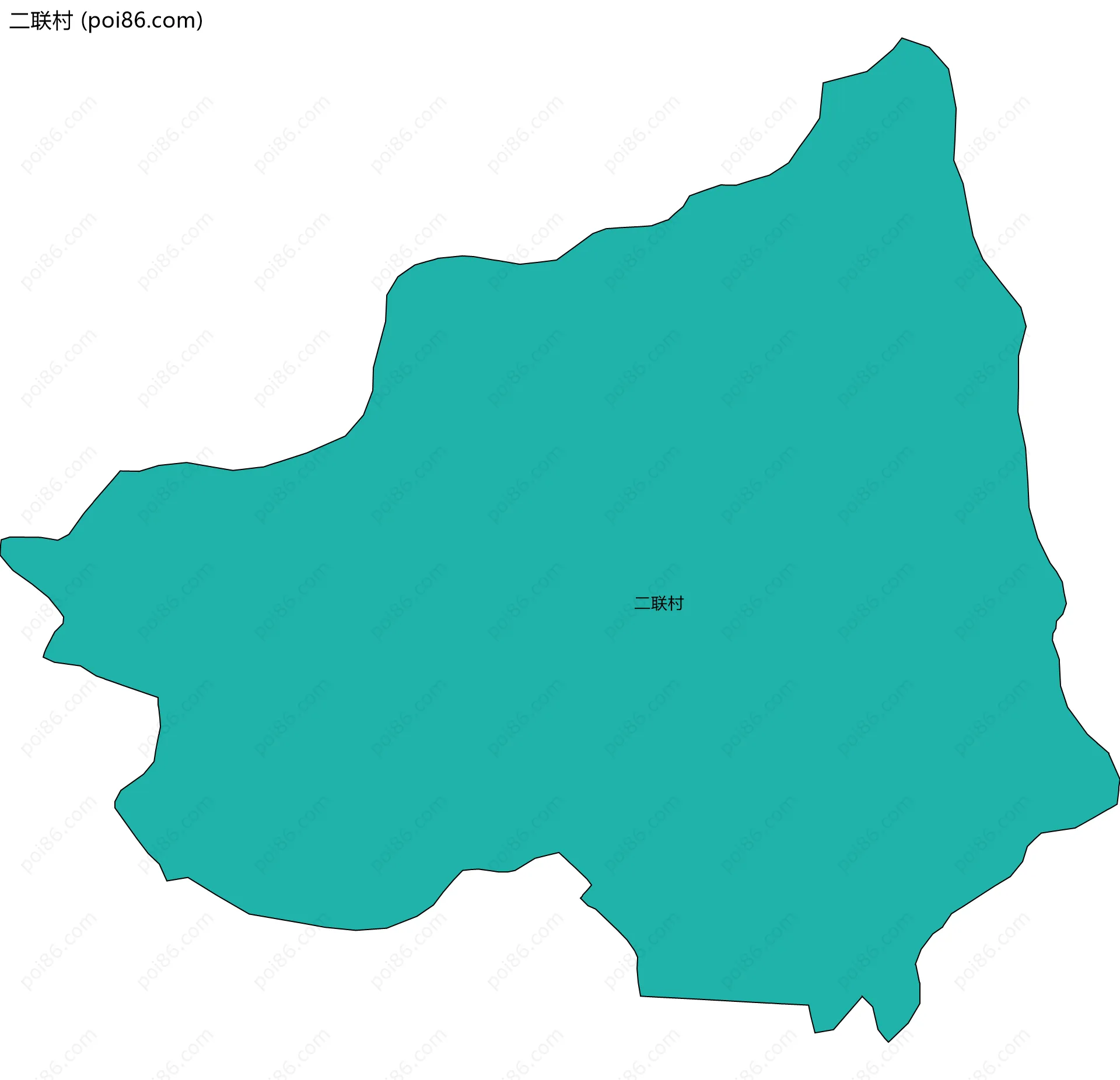 二联村边界地图