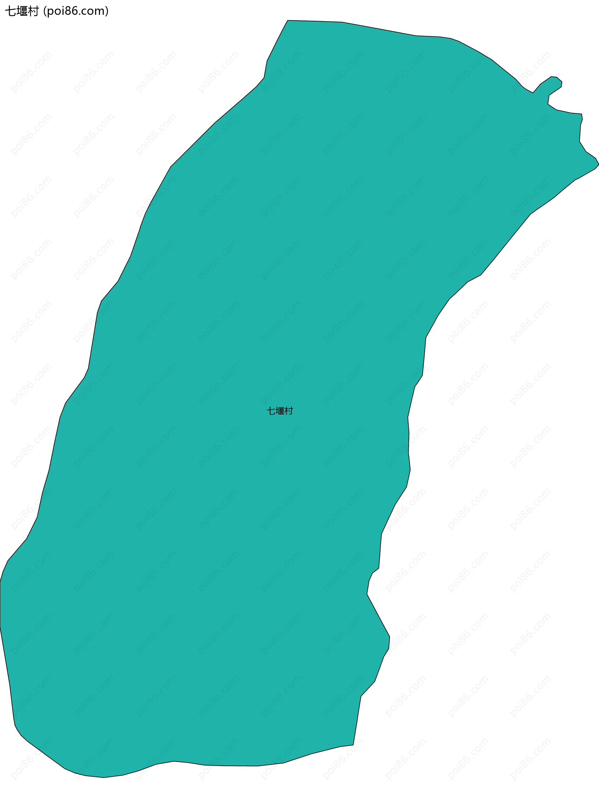 七堰村边界地图