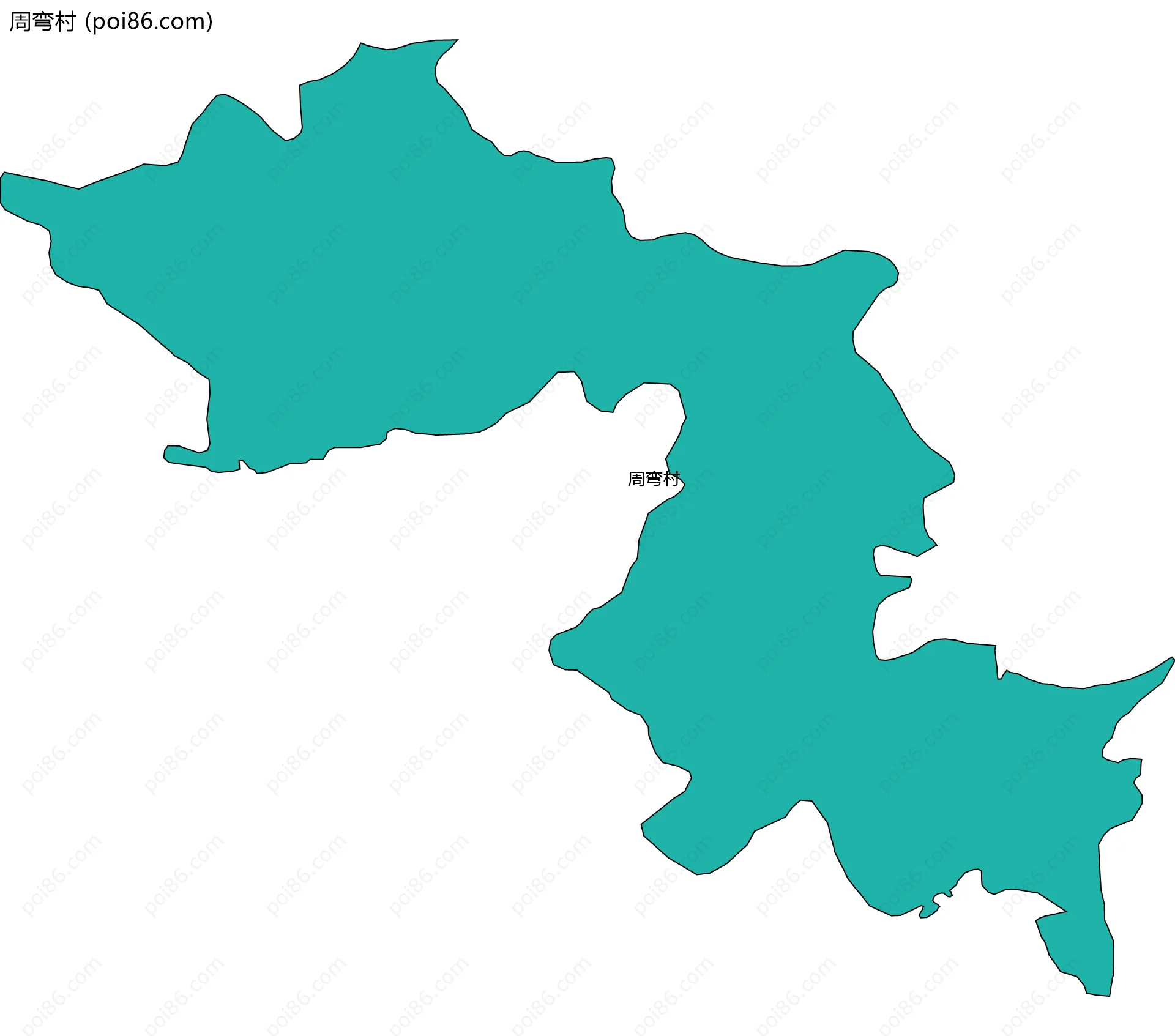 周弯村边界地图