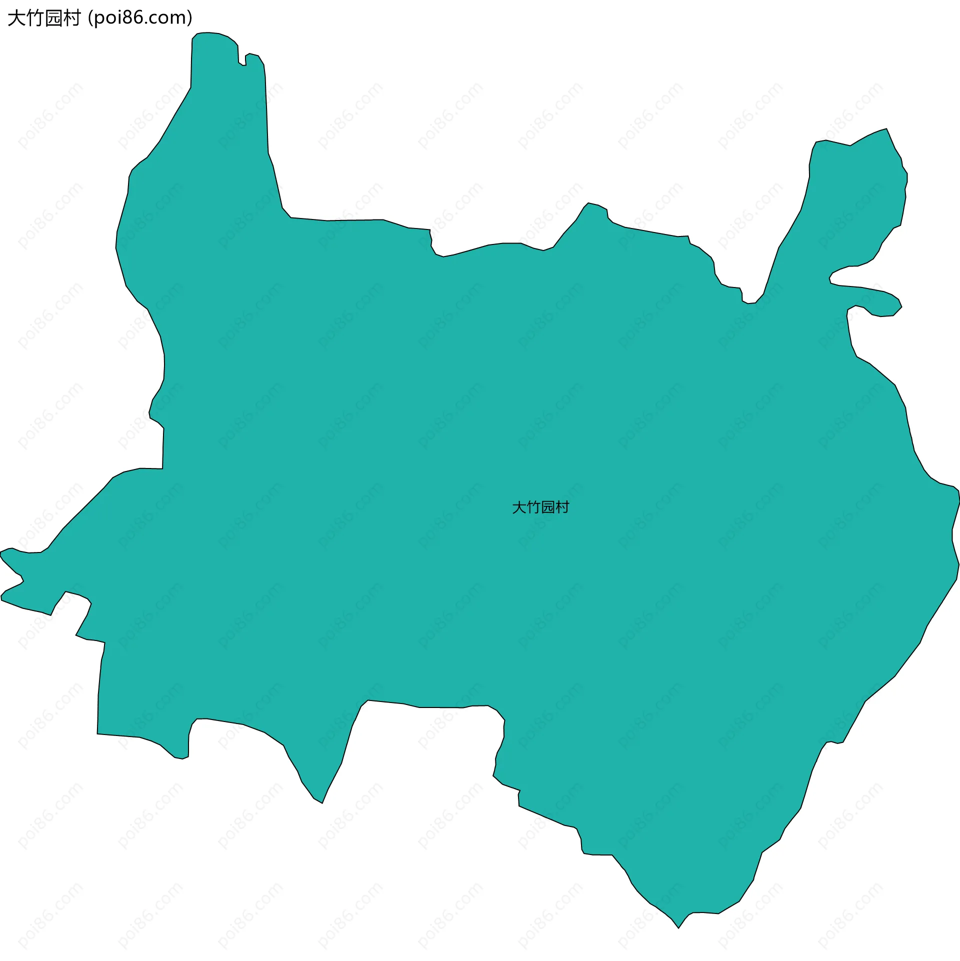 大竹园村边界地图