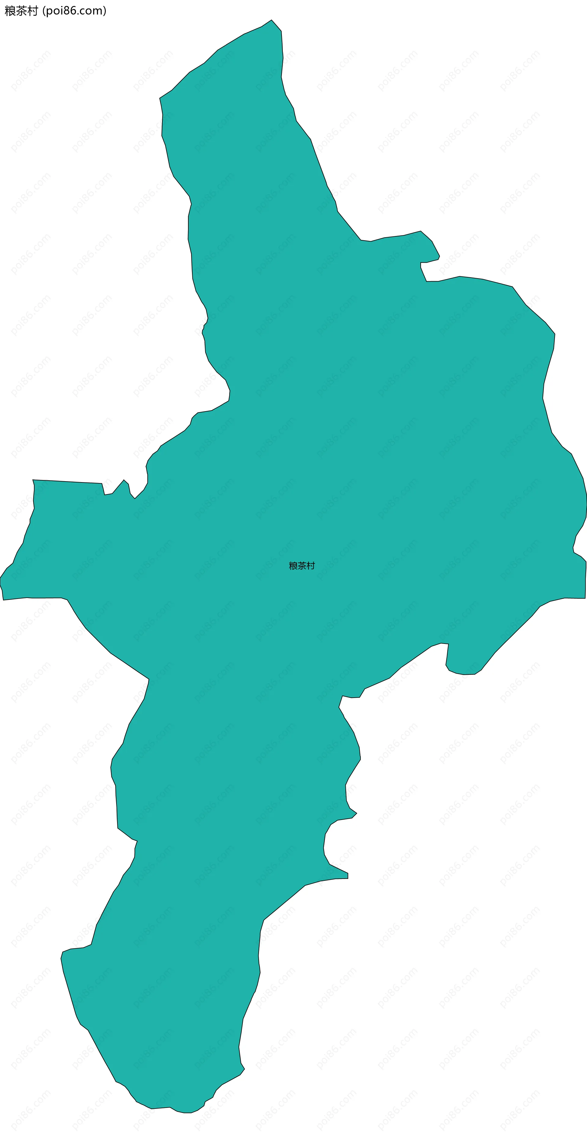 粮茶村边界地图