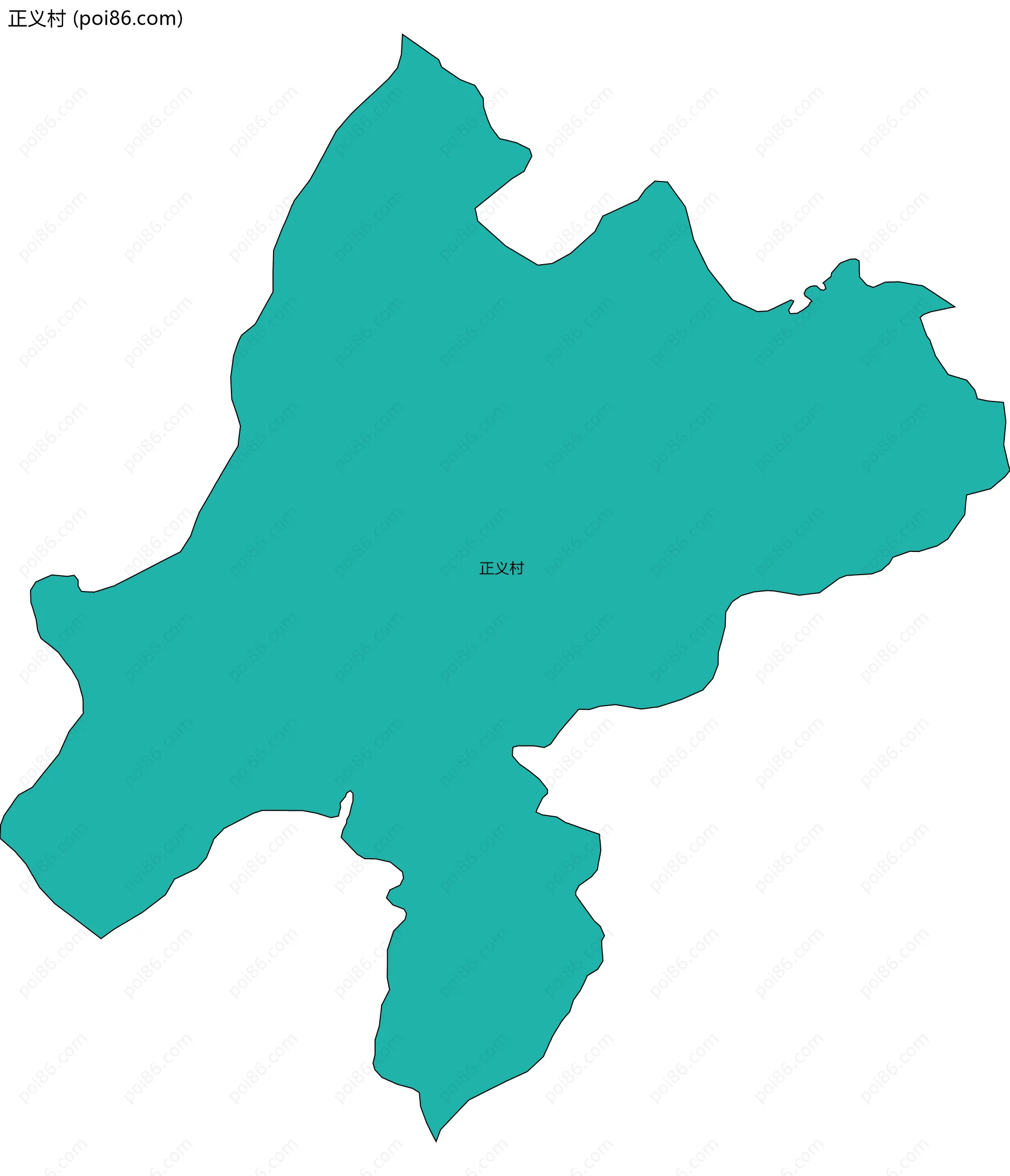 正义村边界地图