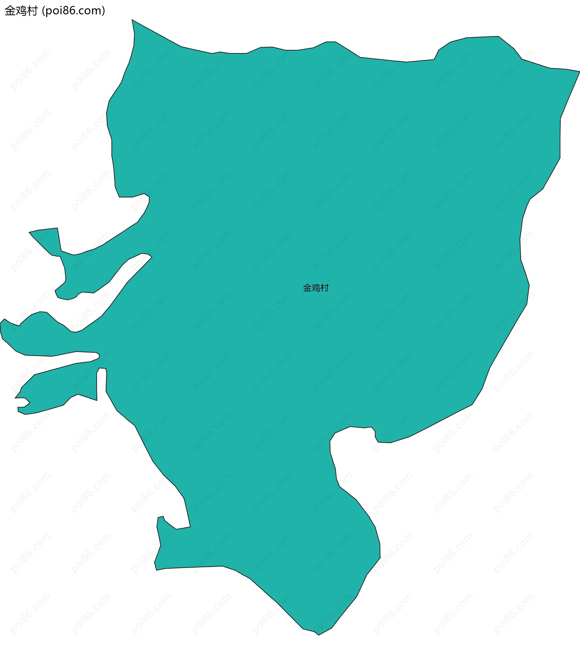 金鸡村边界地图