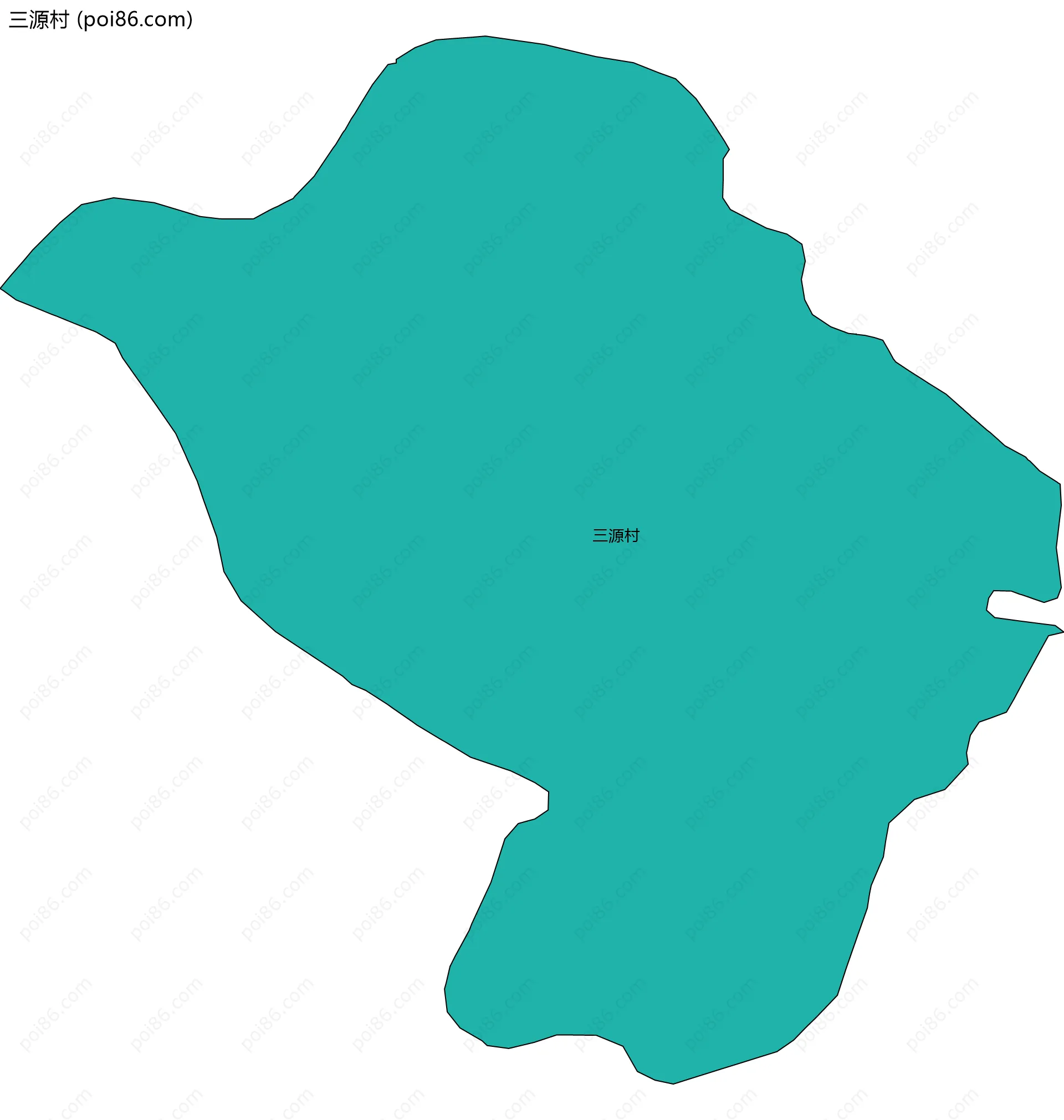 三源村边界地图
