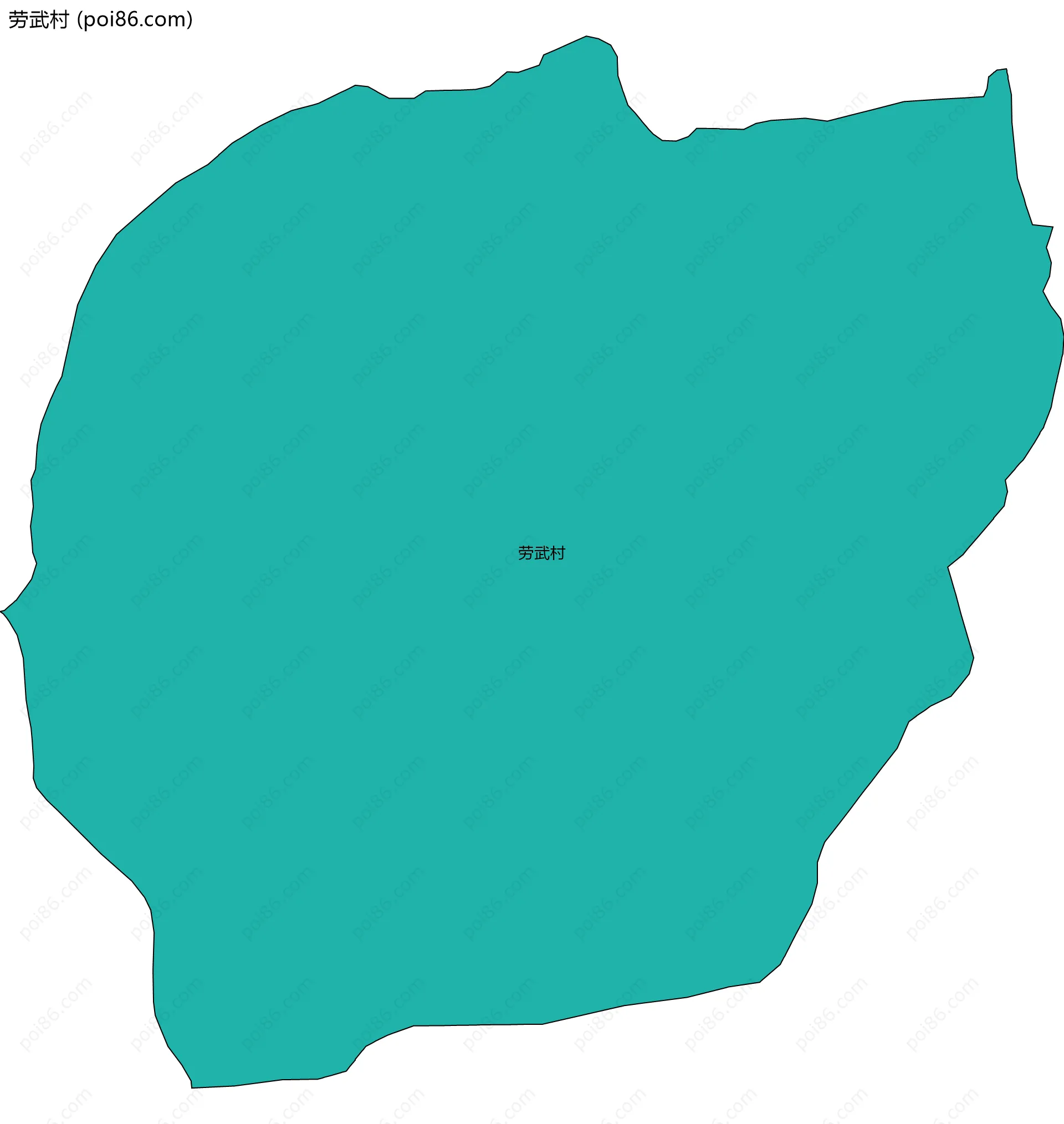劳武村边界地图