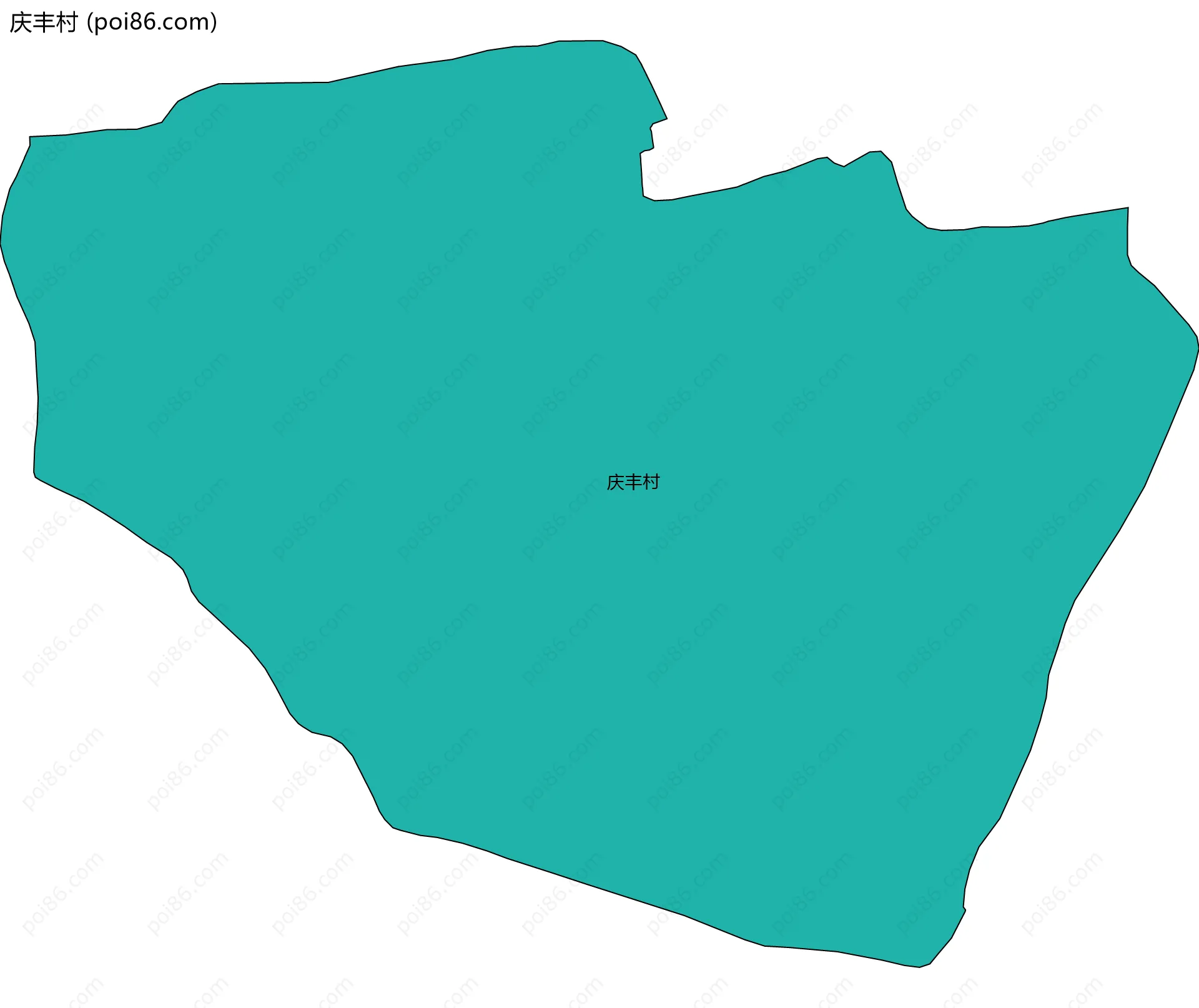 庆丰村边界地图