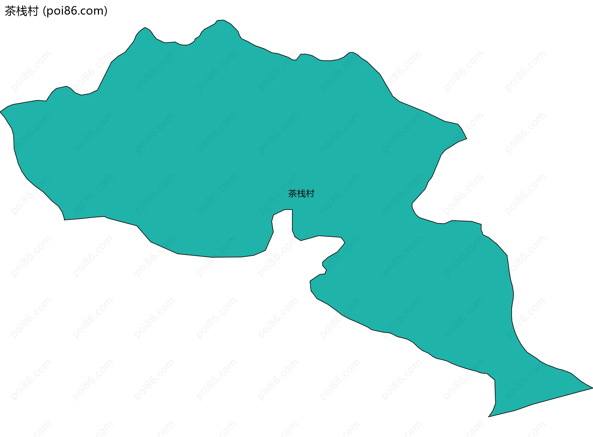 茶栈村边界地图