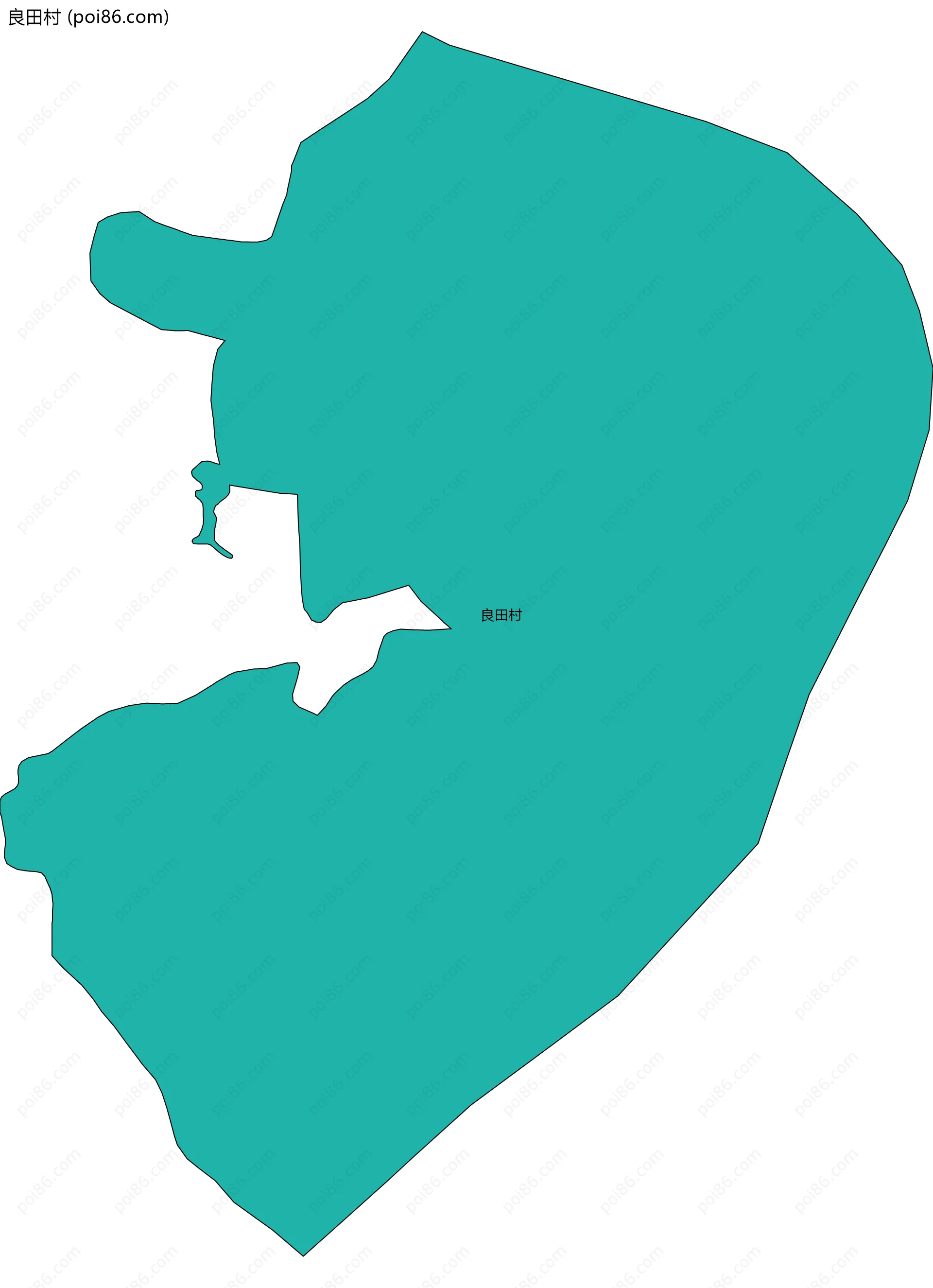 良田村边界地图