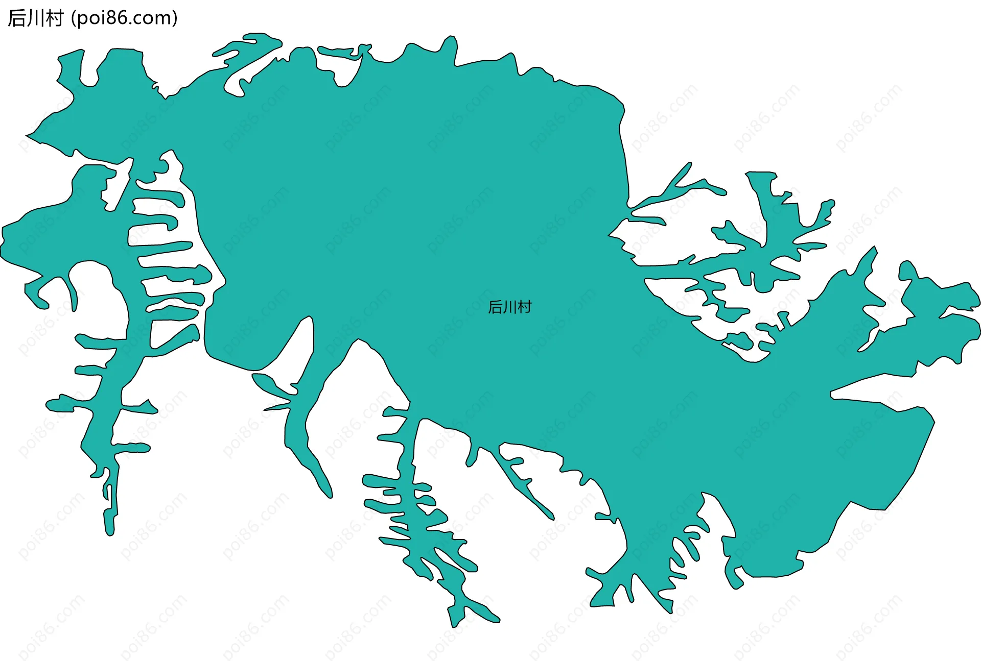 后川村边界地图