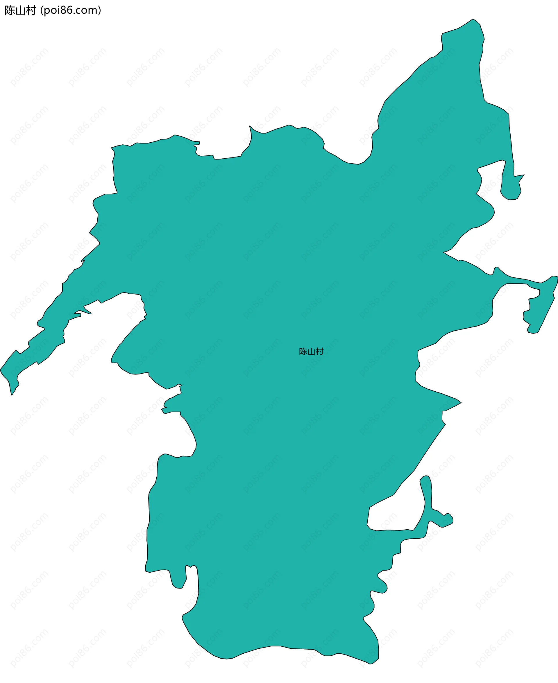 陈山村边界地图