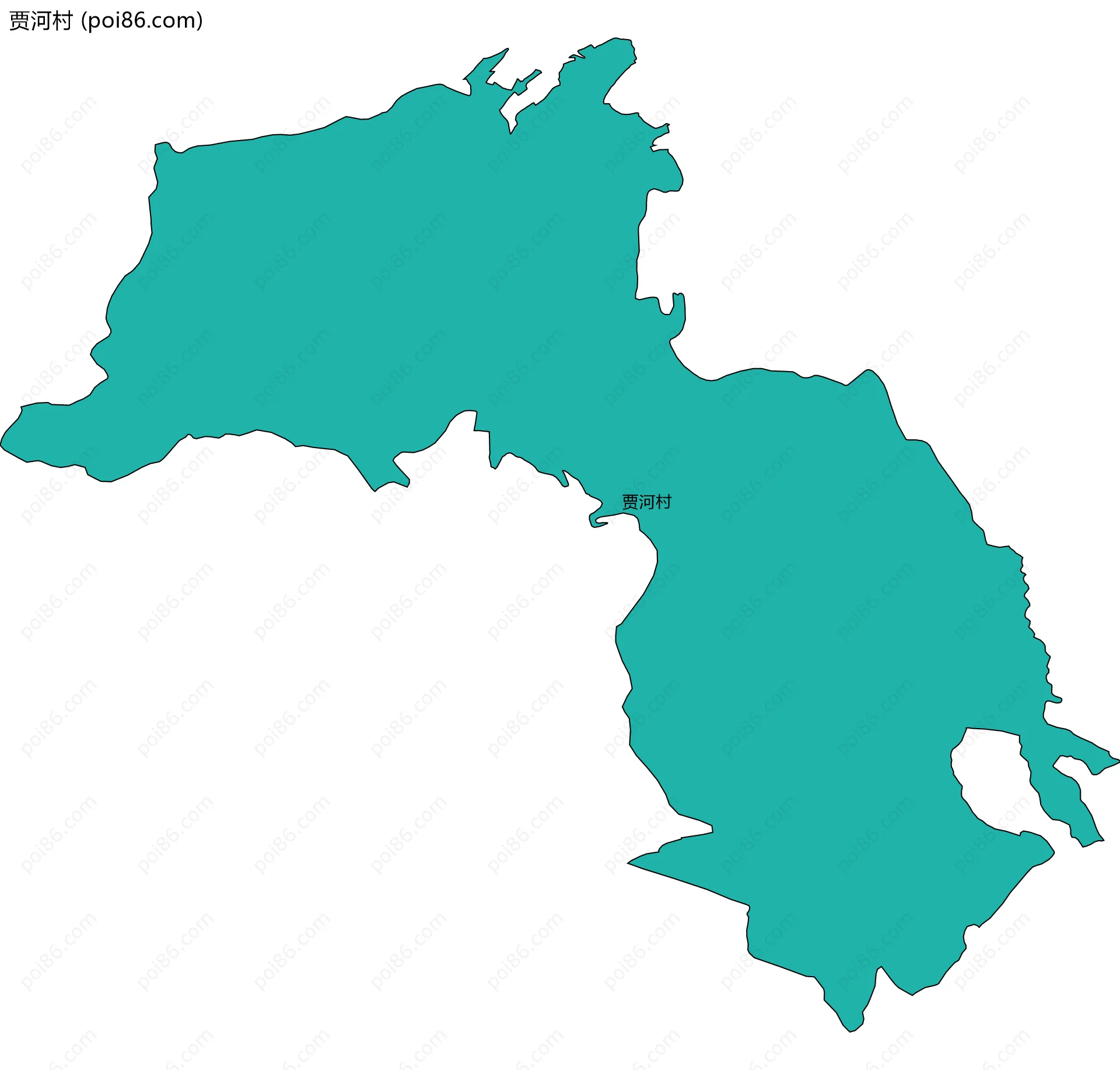 贾河村边界地图