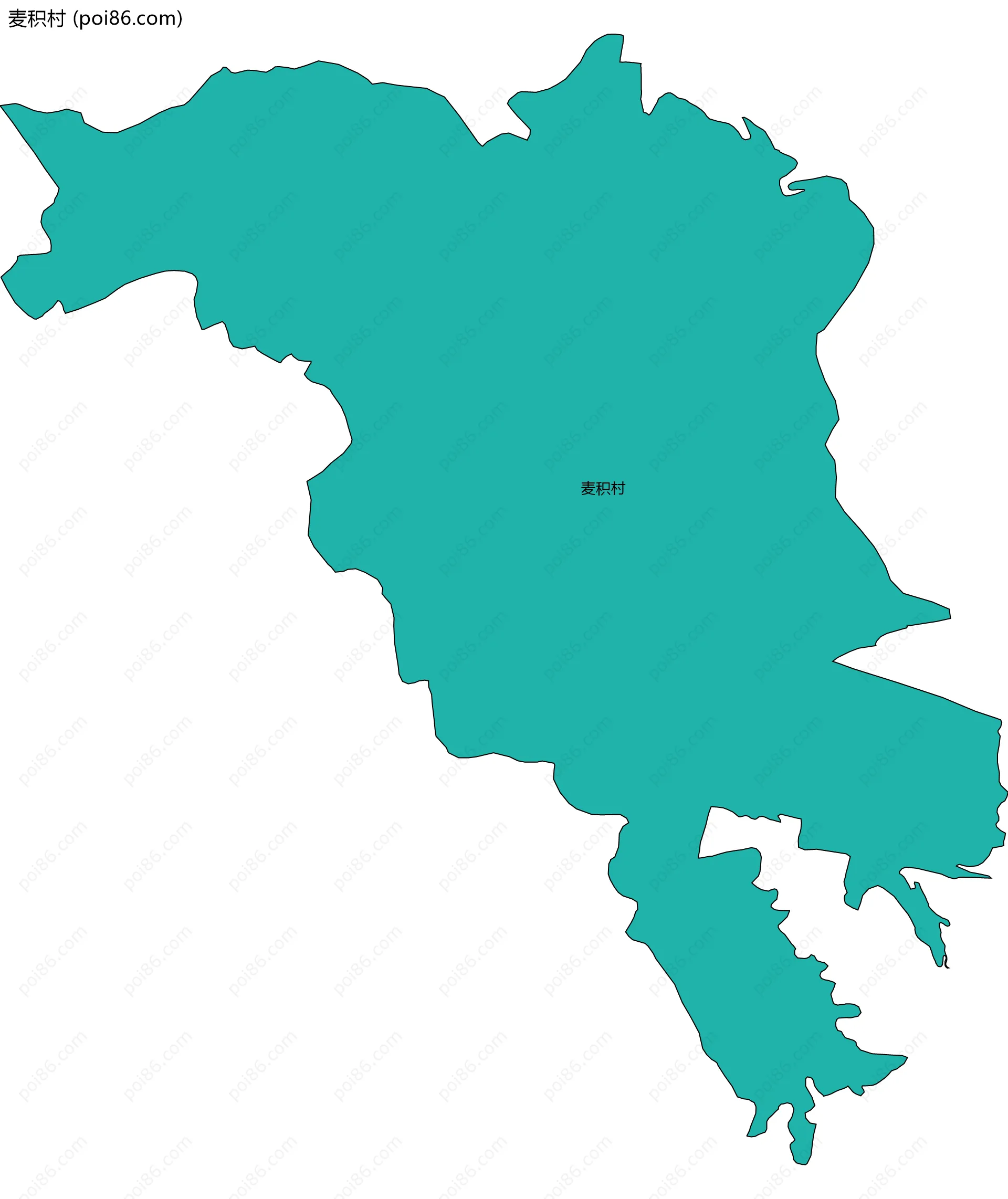 麦积村边界地图