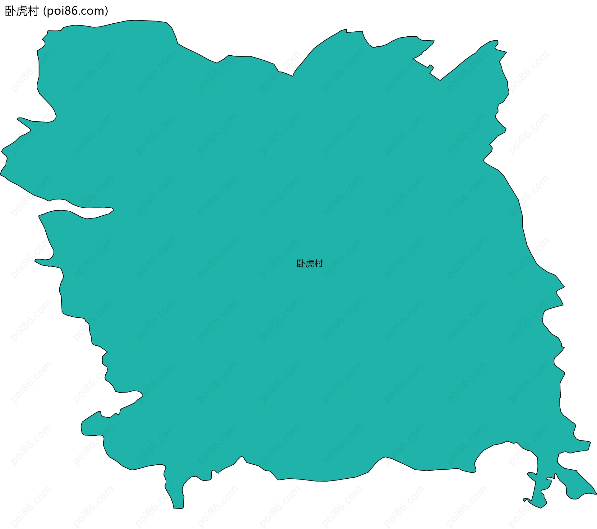 卧虎村边界地图