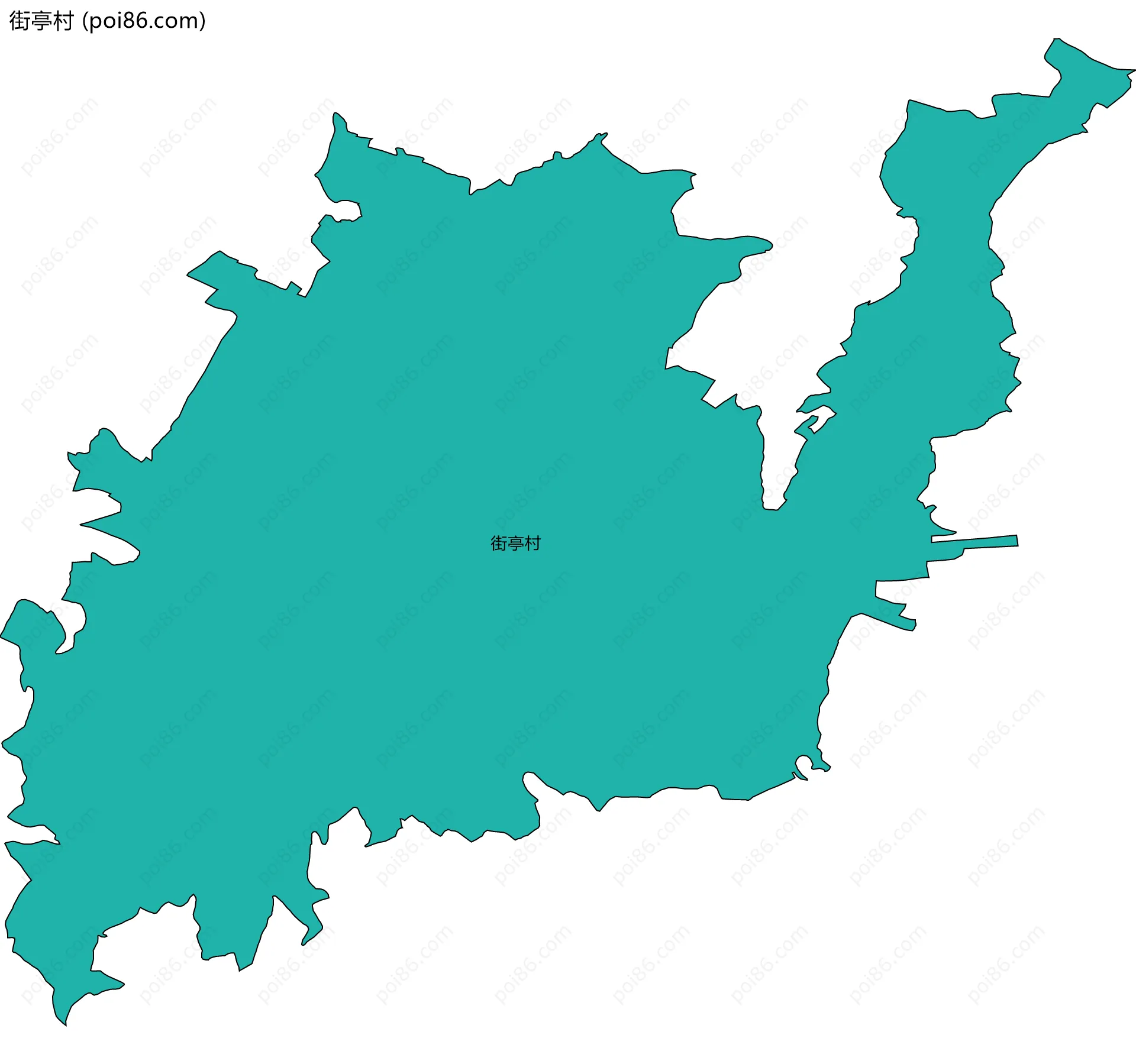 街亭村边界地图