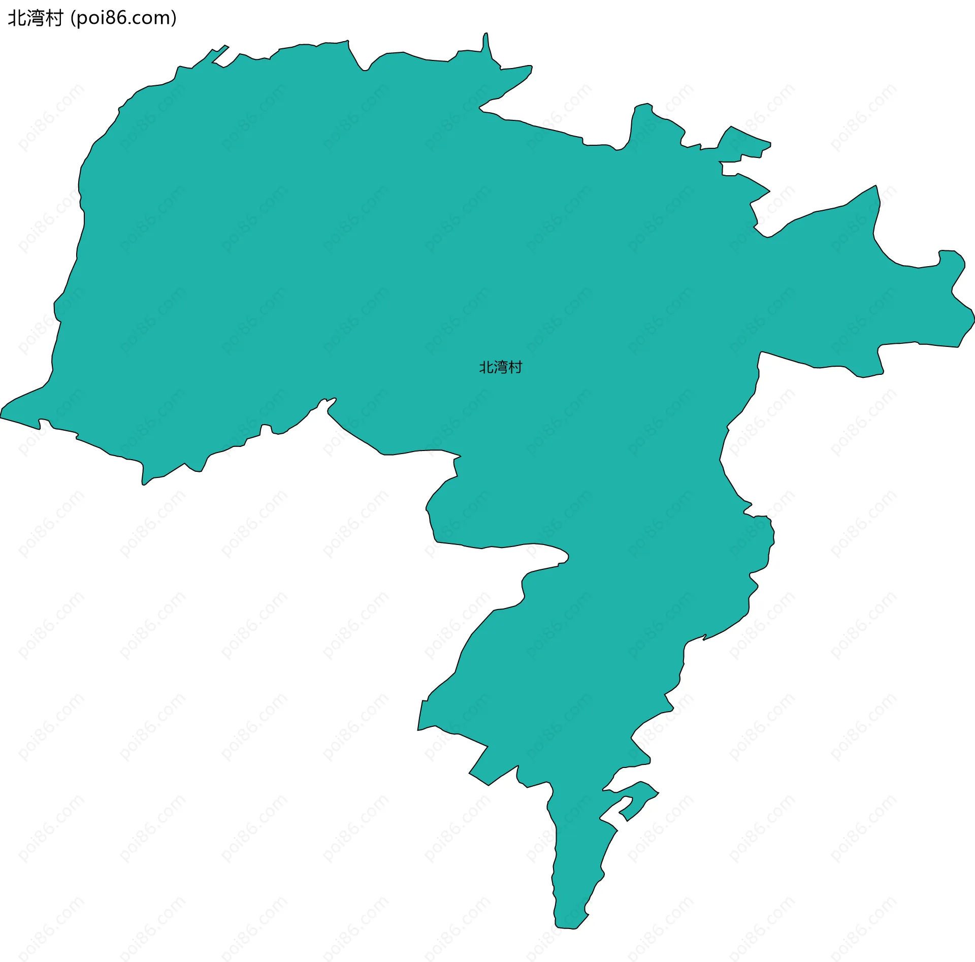 北湾村边界地图