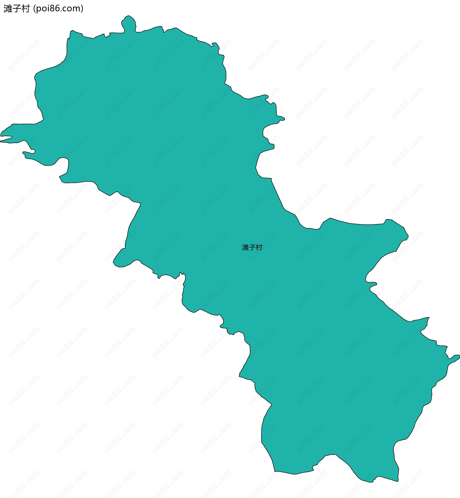 滩子村边界地图