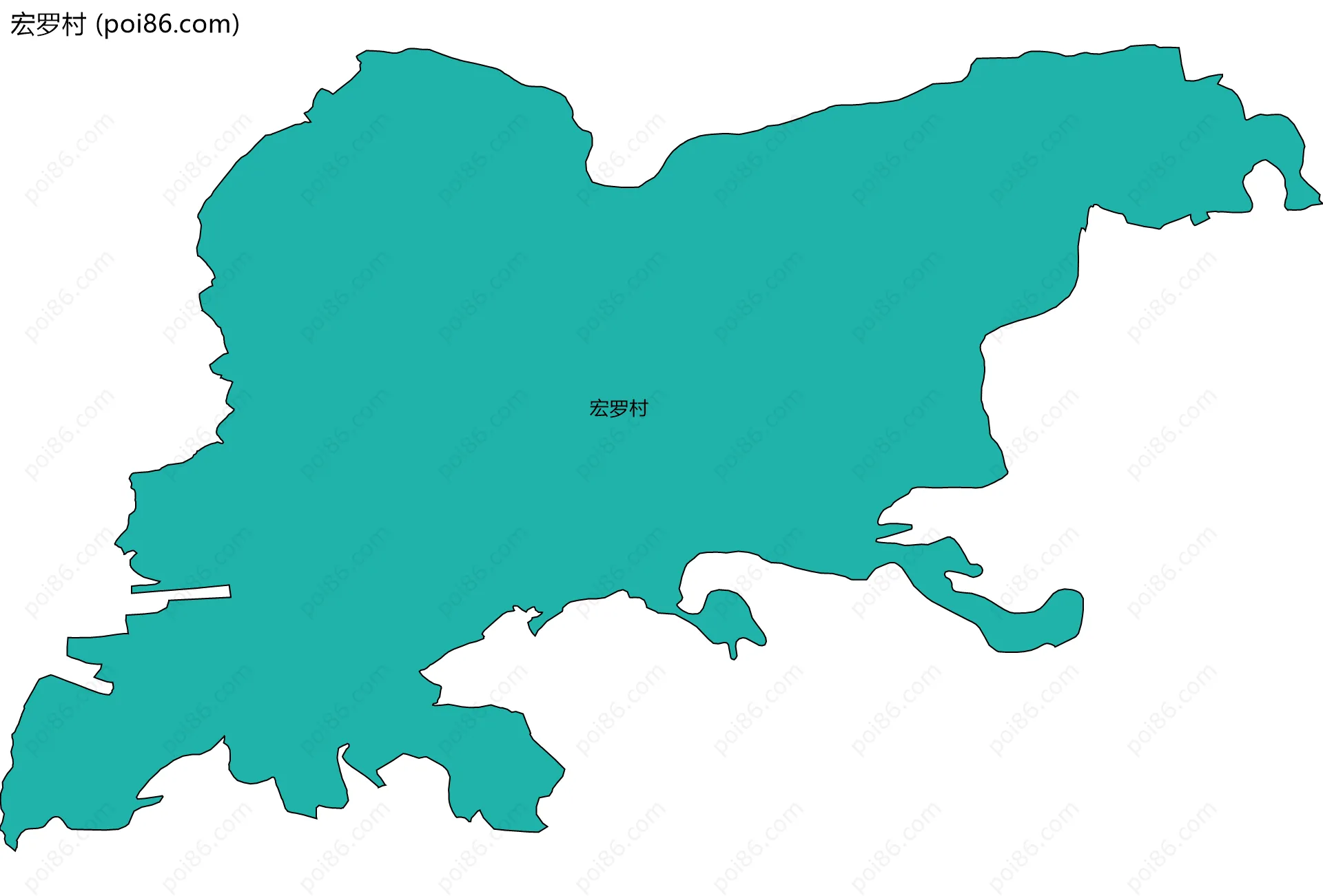 宏罗村边界地图