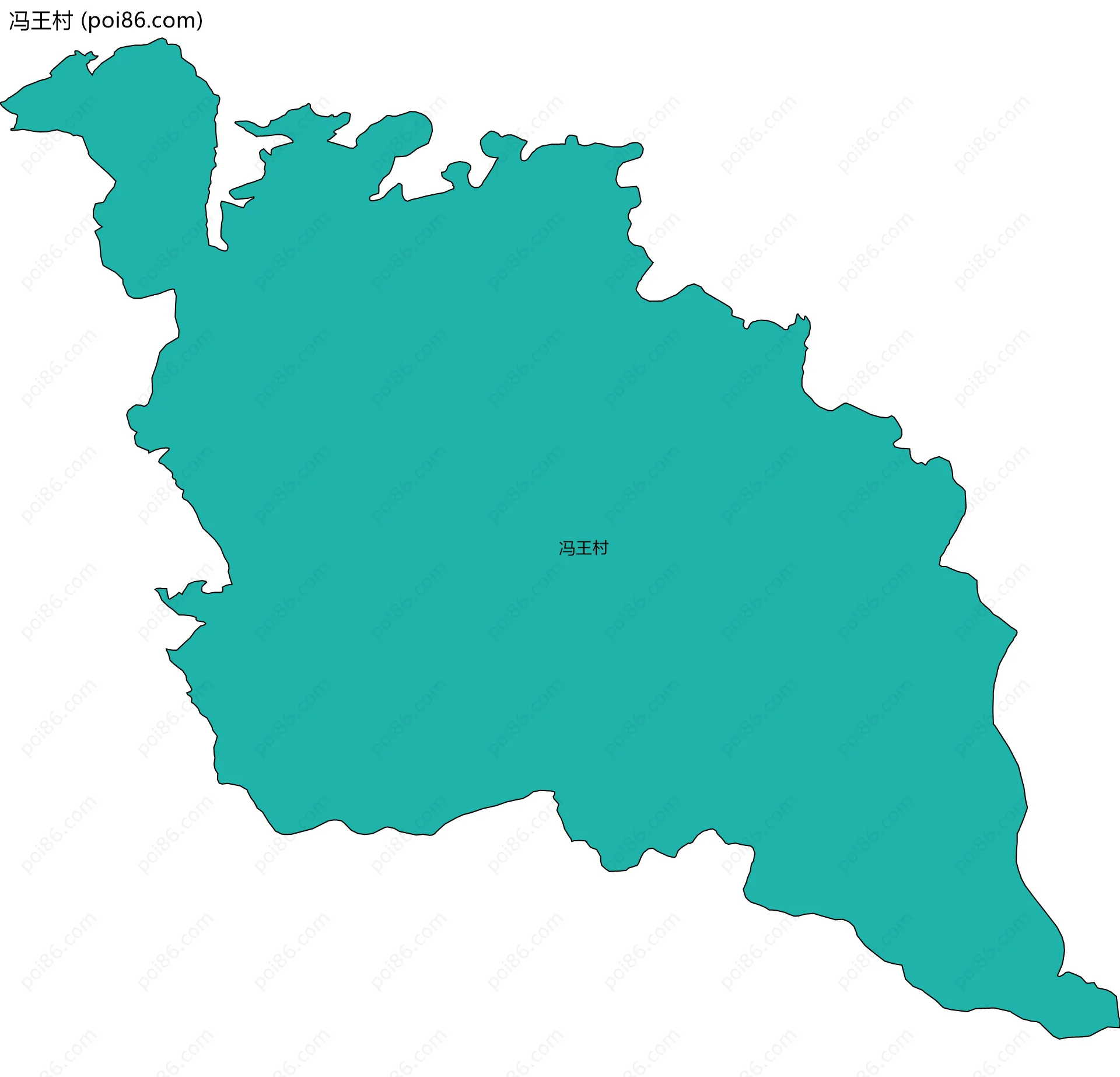 冯王村边界地图