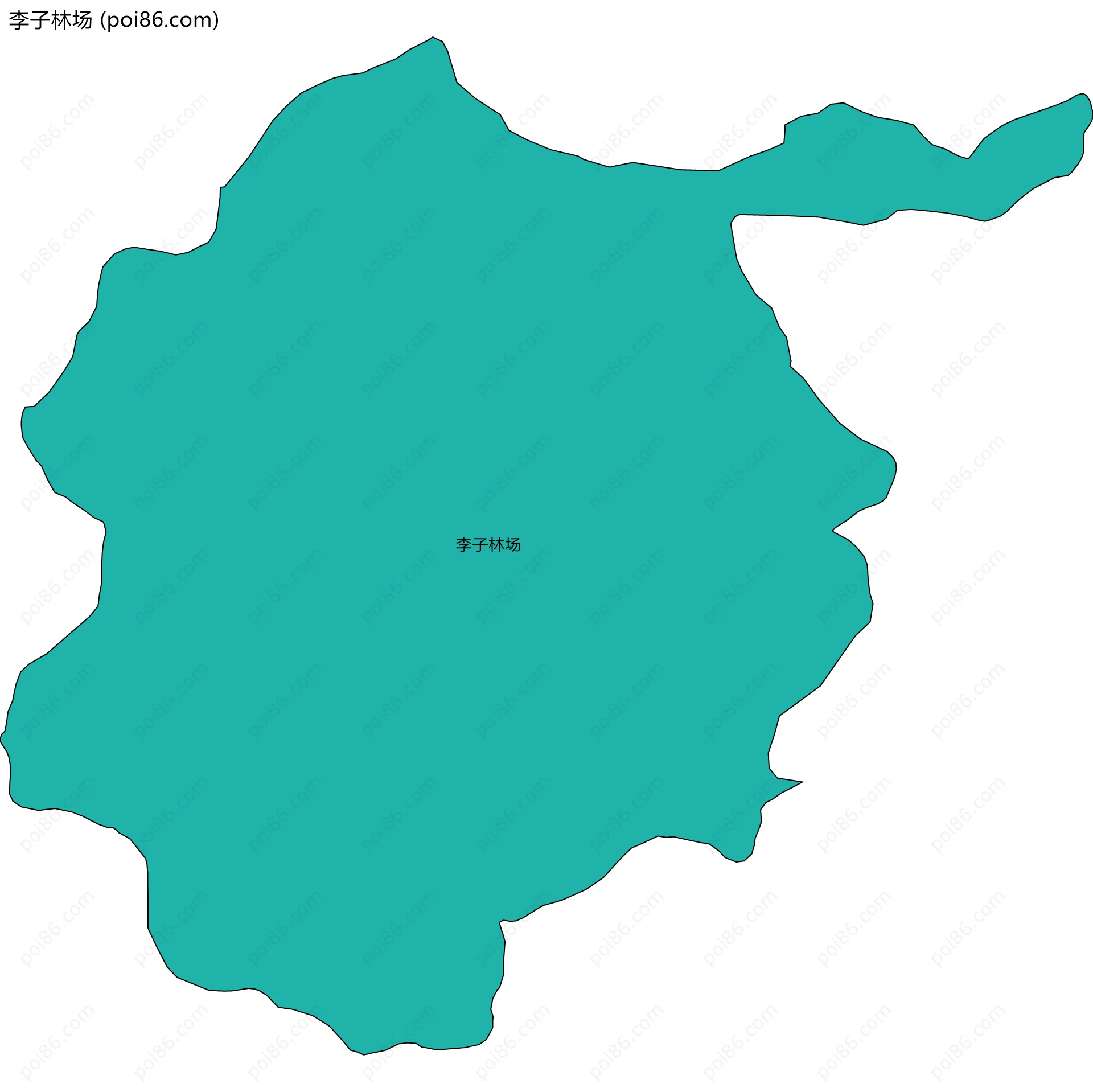 李子林场边界地图