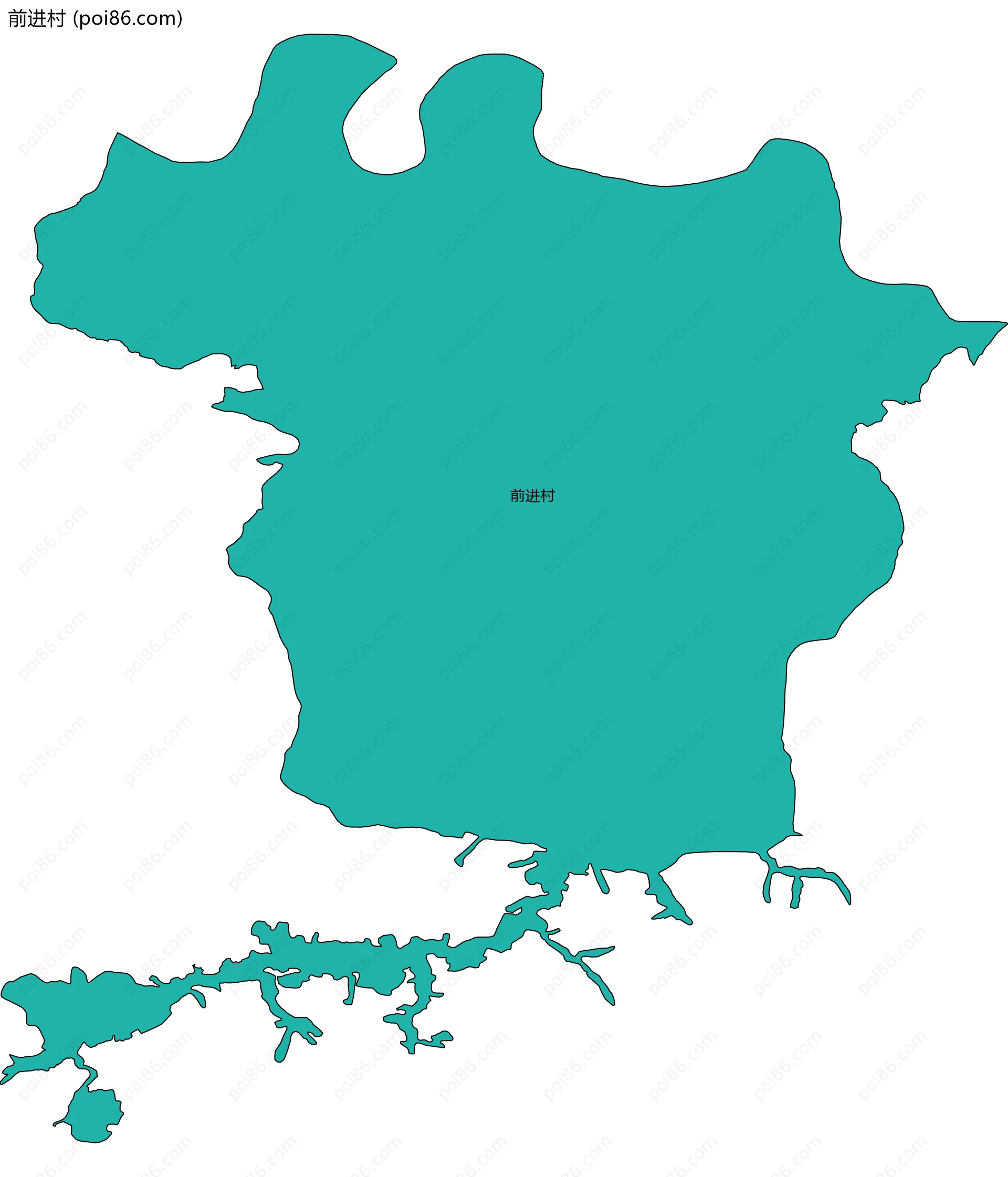 前进村边界地图