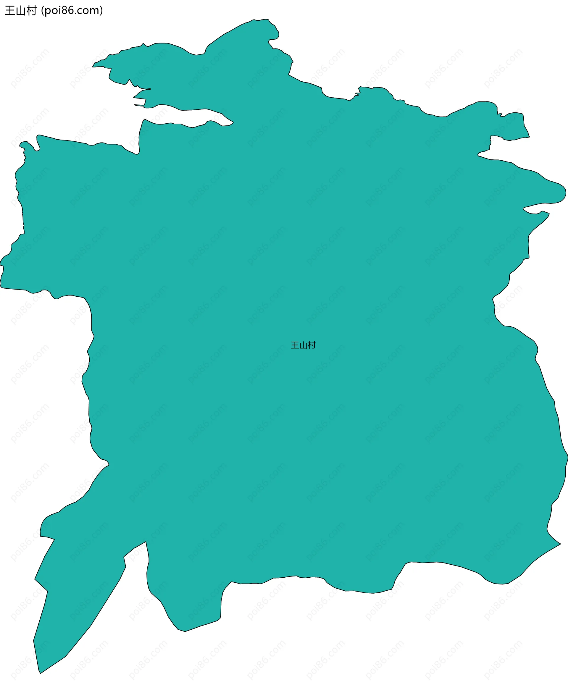 王山村边界地图